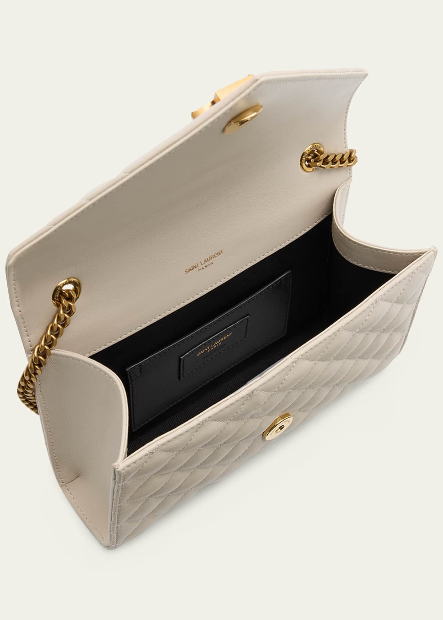 Envelope Triquilt Small YSL Shoulder Bag in Smooth Leather