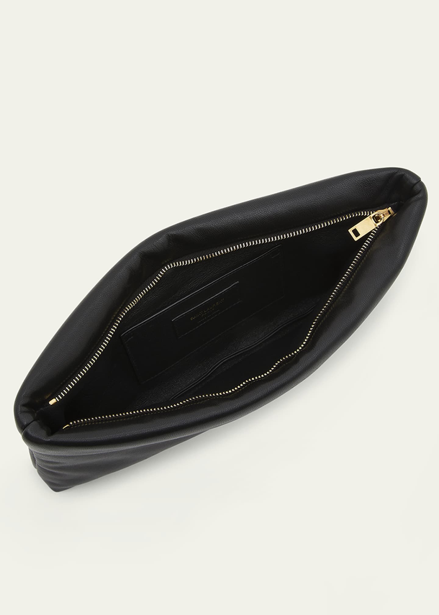 Saint Laurent Calypso Ziptop YSL Clutch Bag in Smooth Padded