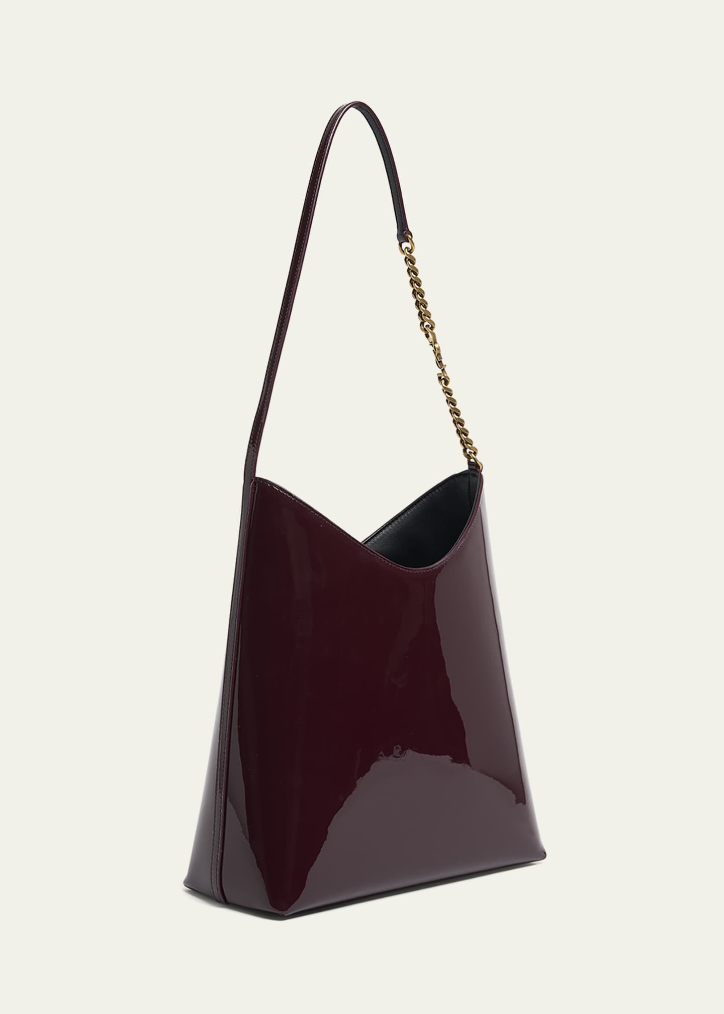 Saint Laurent Sac Patent Leather Hobo Bag Image 3 of 4