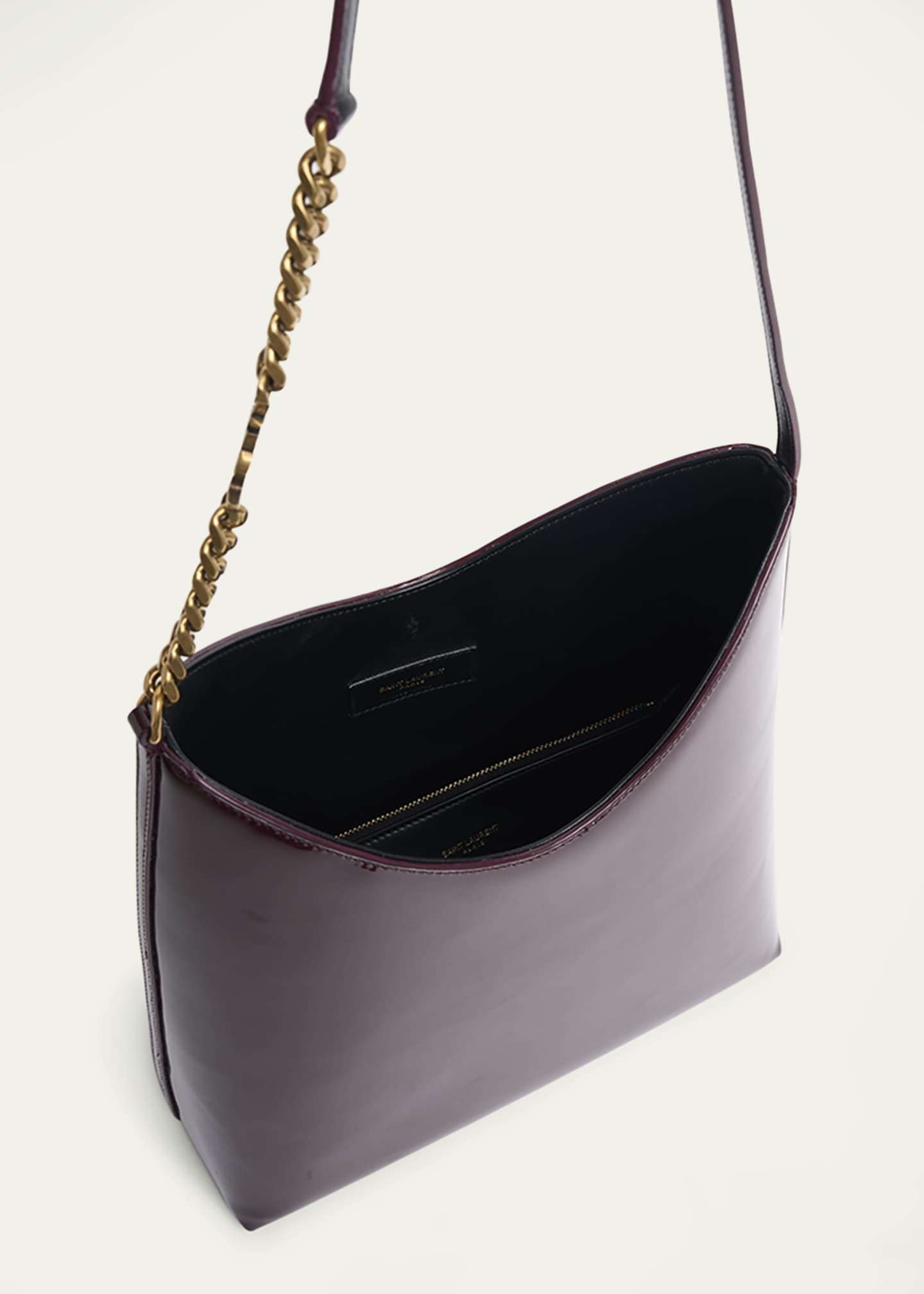 Saint Laurent Sac Patent Leather Hobo Bag Image 4 of 4