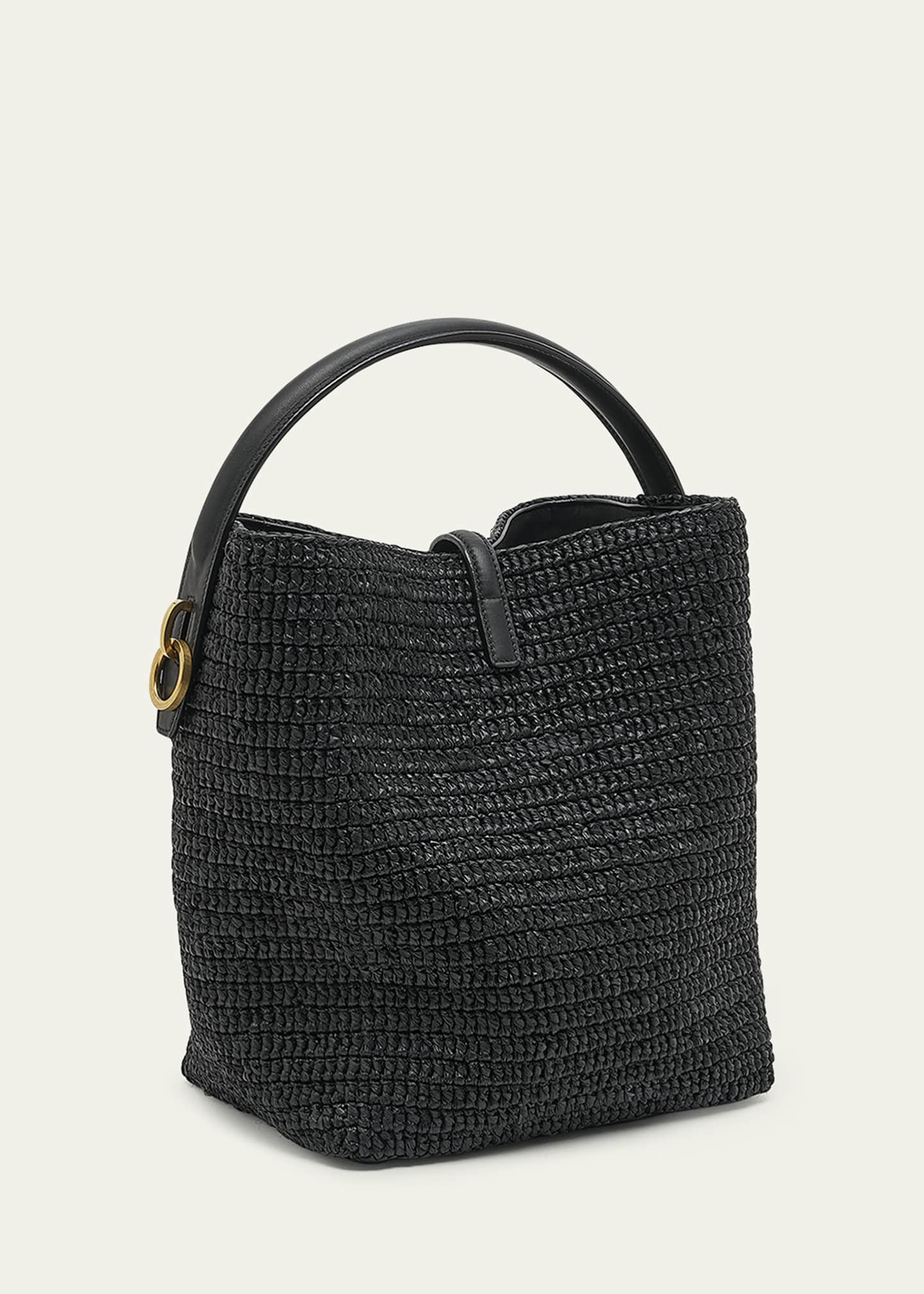 Saint Laurent Le 37 Raffia Bucket Bag Image 3 of 5
