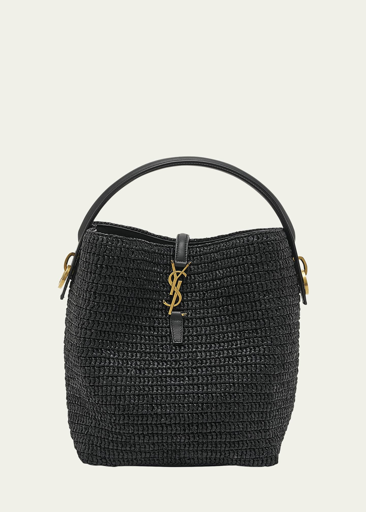 Saint Laurent Le 37 Raffia Bucket Bag Image 1 of 5