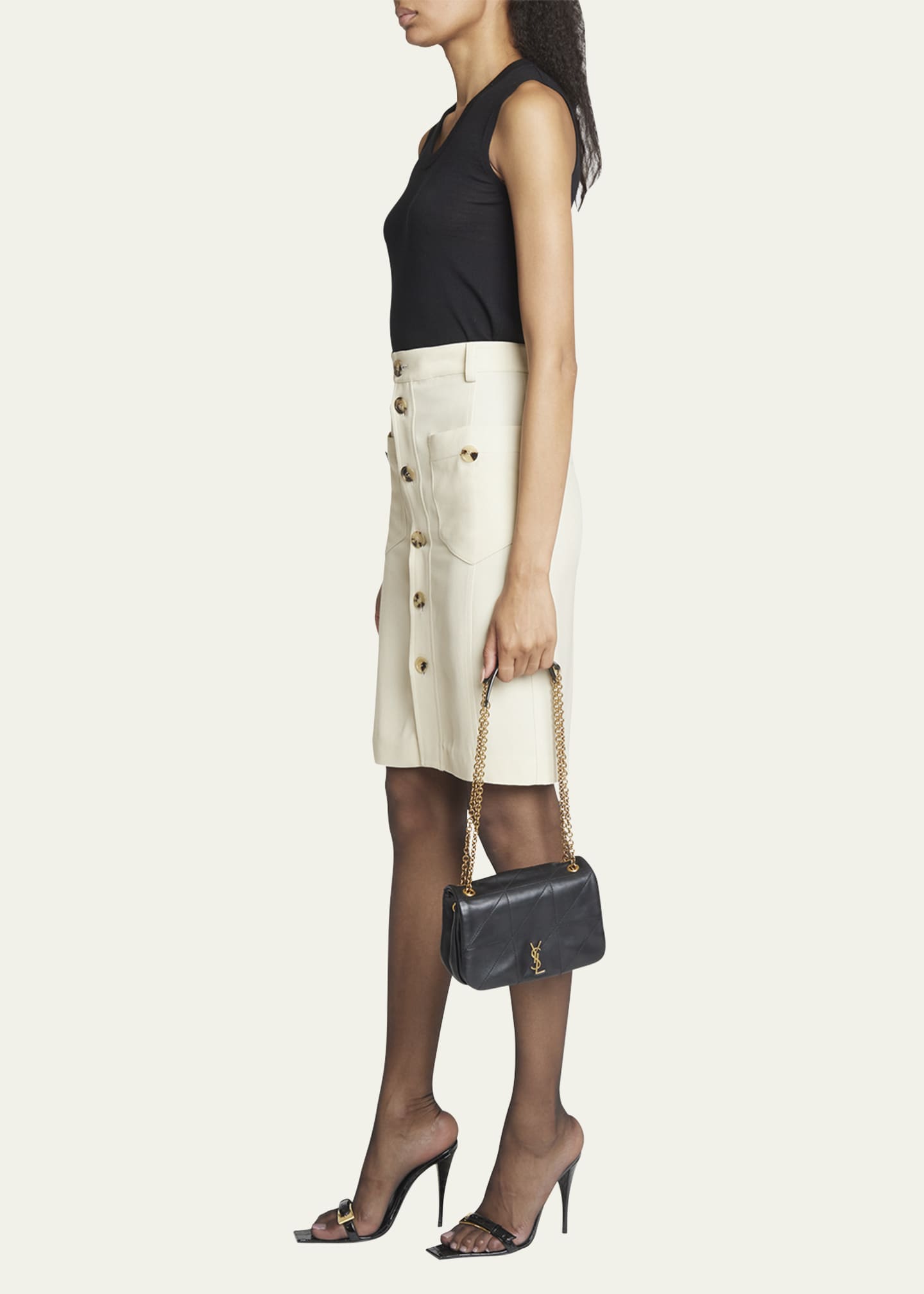 Saint Laurent Jamie 4.3 Mini Patchwork Leather Shoulder Bag Image 5 of 5