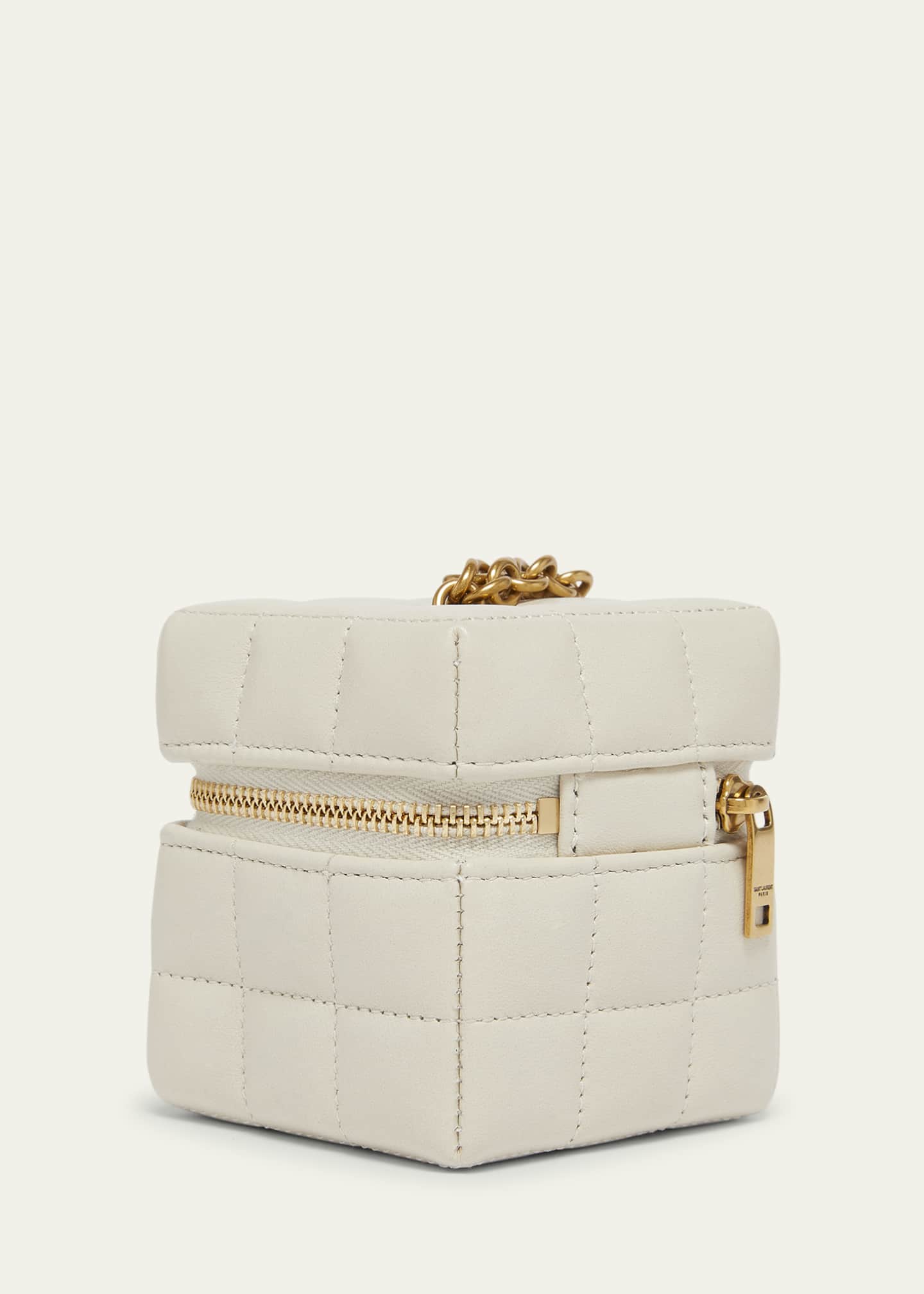 Saint Laurent Mini YSL Cube Leather Top-Handle Bag Image 3 of 5