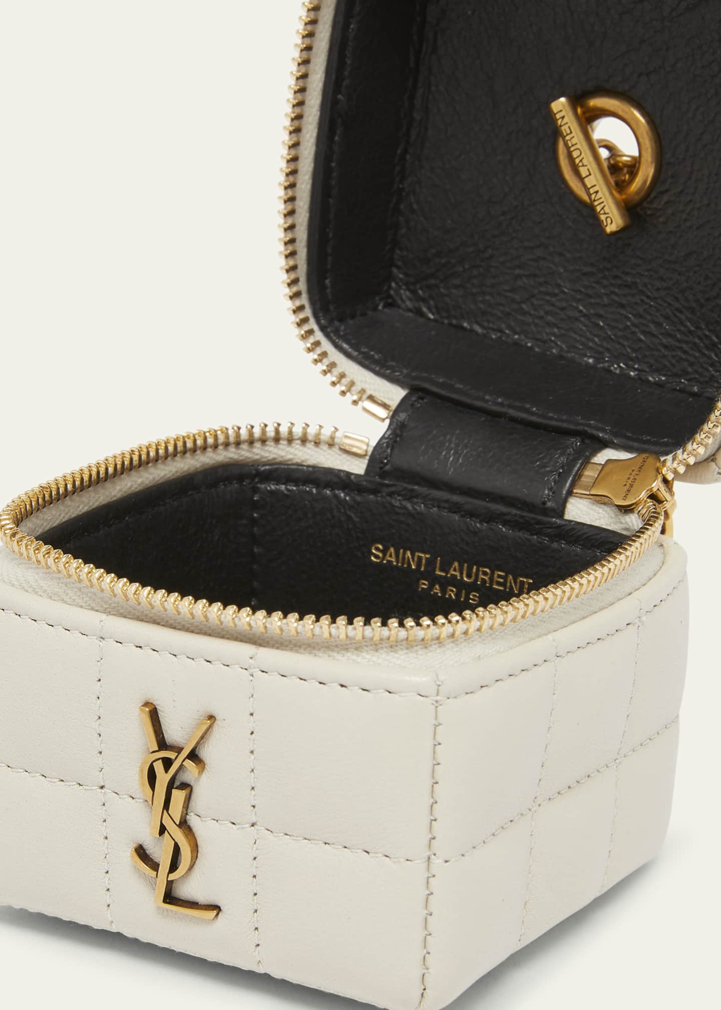 Saint Laurent Mini YSL Cube Leather Top-Handle Bag Image 4 of 5