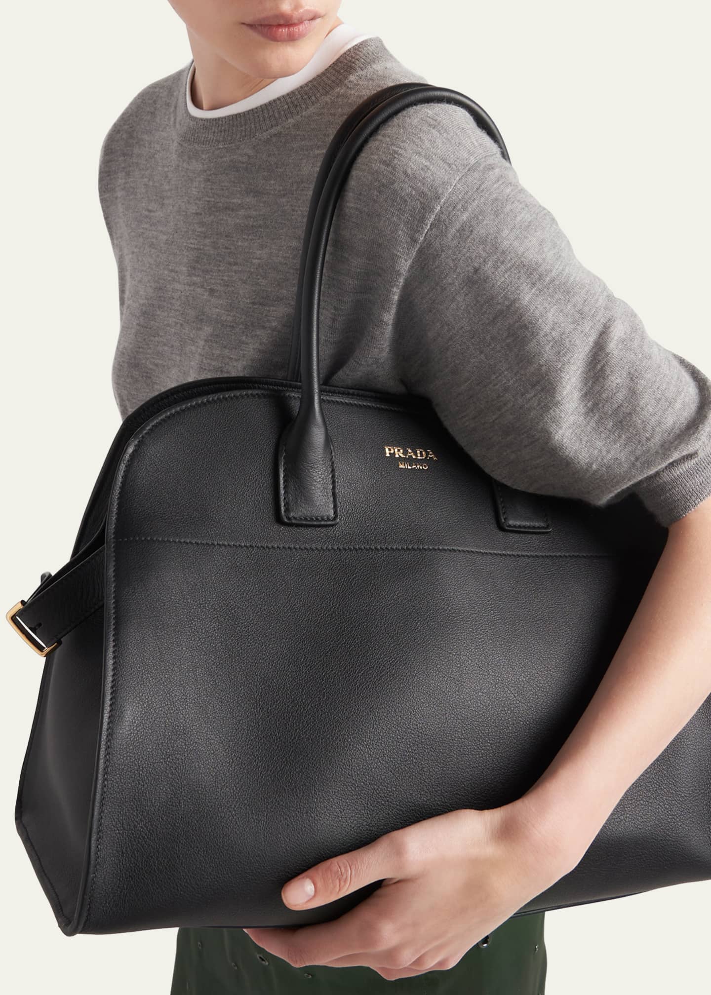 Prada Grain Leather Top-Handle Bag Image 2 of 5