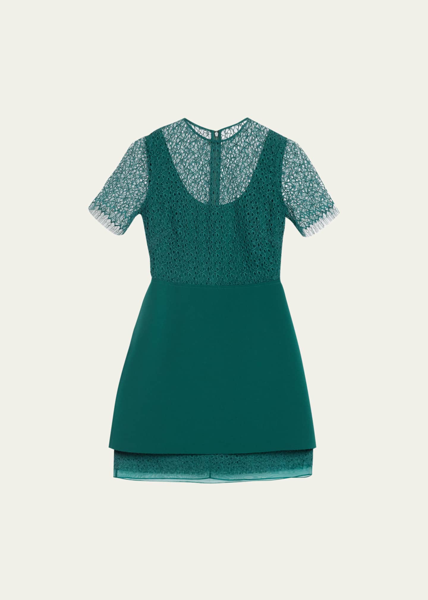 Zara green lace dress hotsell