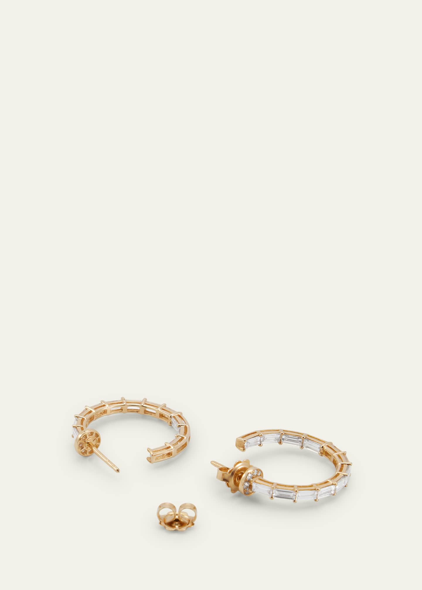 Nam Cho 18k Yellow Gold Diamond Hoop Earrings Image 3 of 3