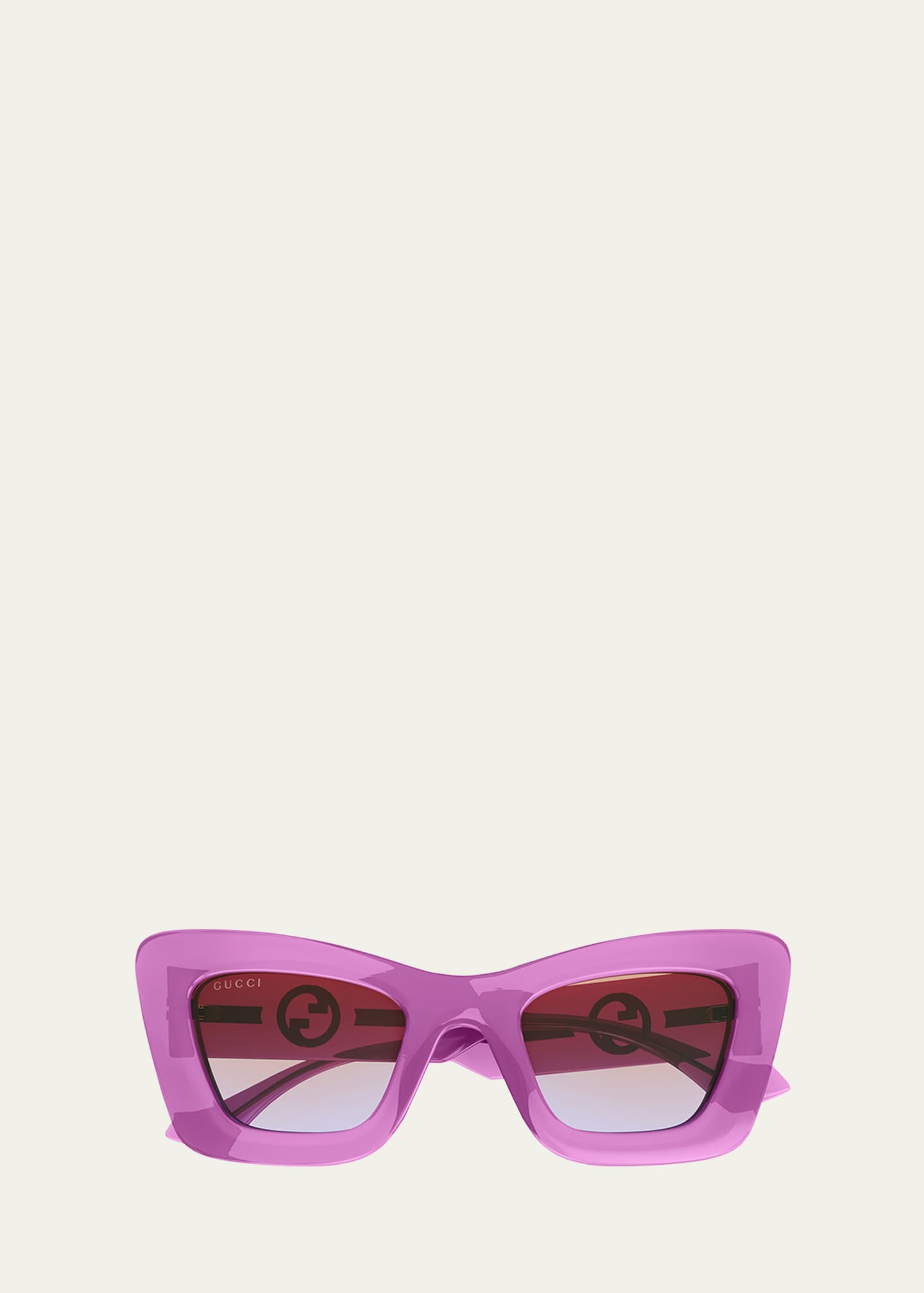GUCCI キャットアイサングラス ピンク Cat eye sunglasses in pink tortoiseshell | GUCCI® US