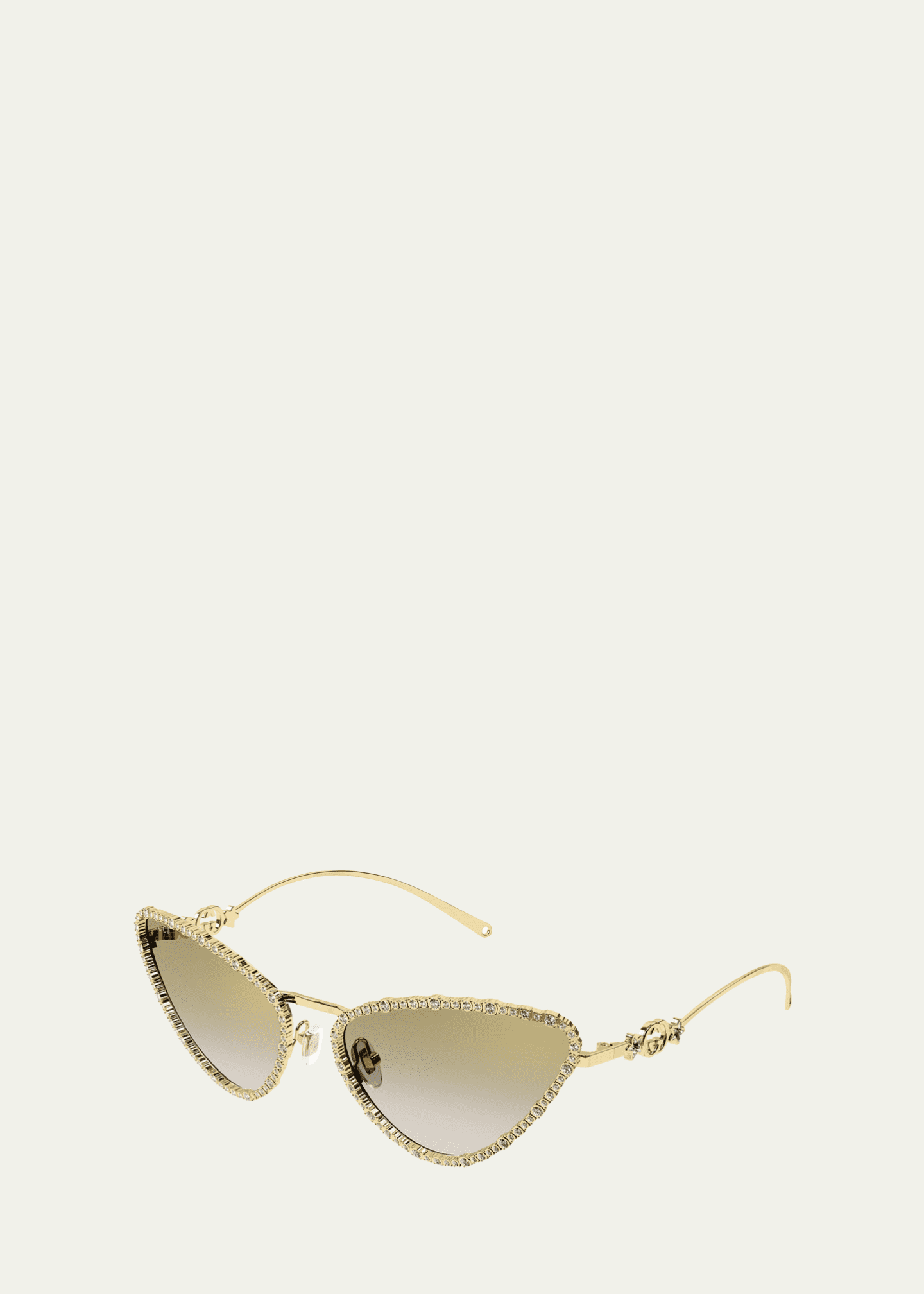 Gucci GG Star Embellished Metal Cat-Eye Sunglasses Image 2 of 2