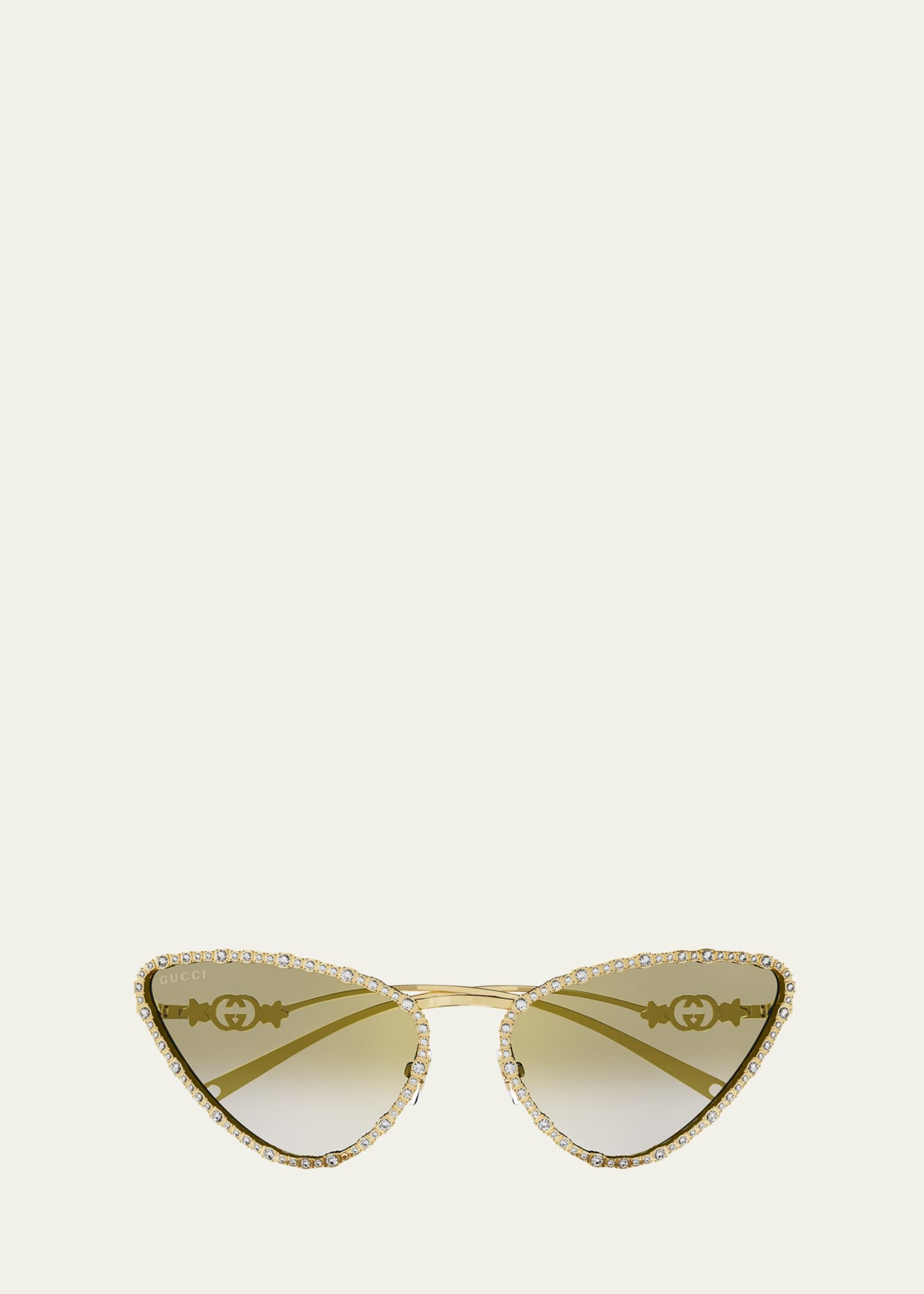 Gucci GG Star Embellished Metal Cat-Eye Sunglasses Image 1 of 2