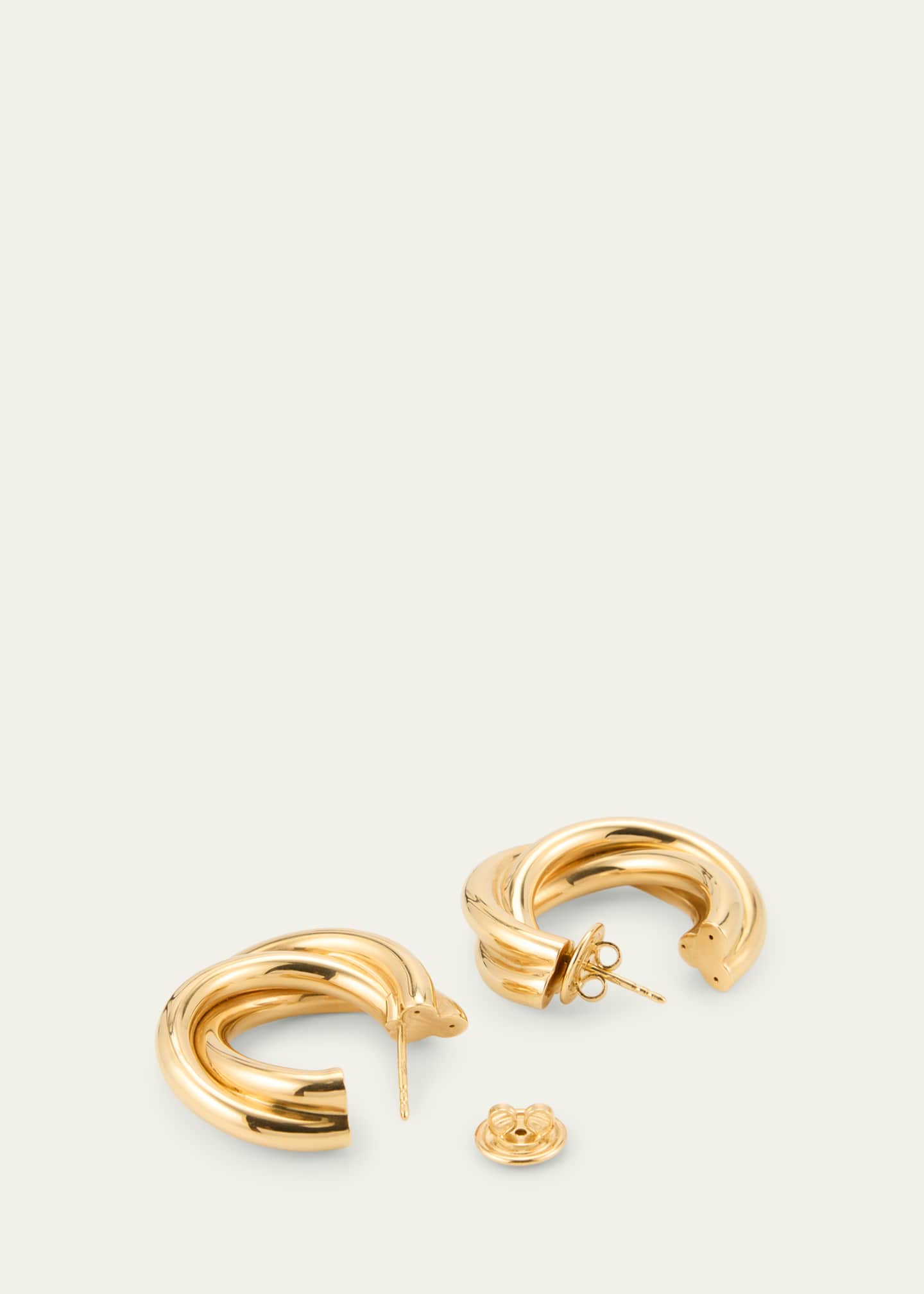 Sidney Garber 18K Yellow Gold Triple Intertwined Hoop Earrings Image 4 of 4