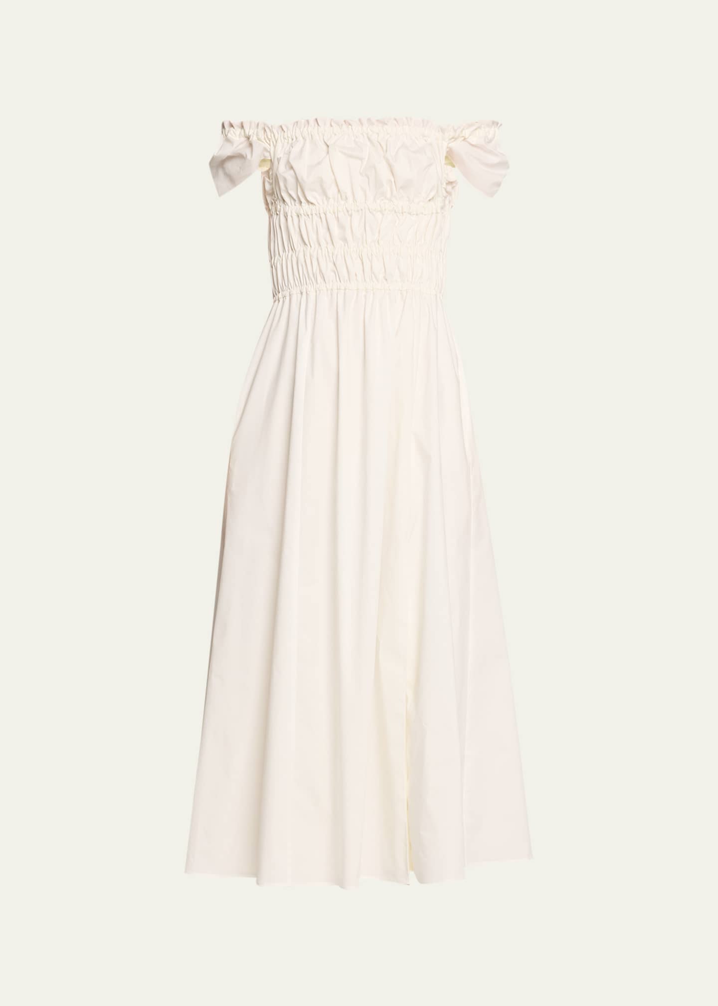 Altuzarra Lily Ruched Cap-Sleeve Midi Dress Image 1 of 5