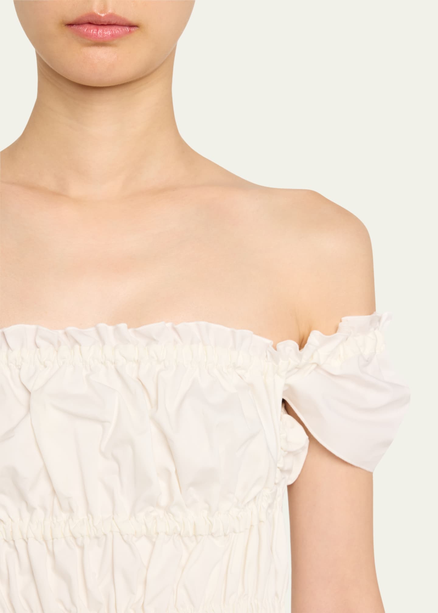 Altuzarra Lily Ruched Cap-Sleeve Midi Dress Image 5 of 5