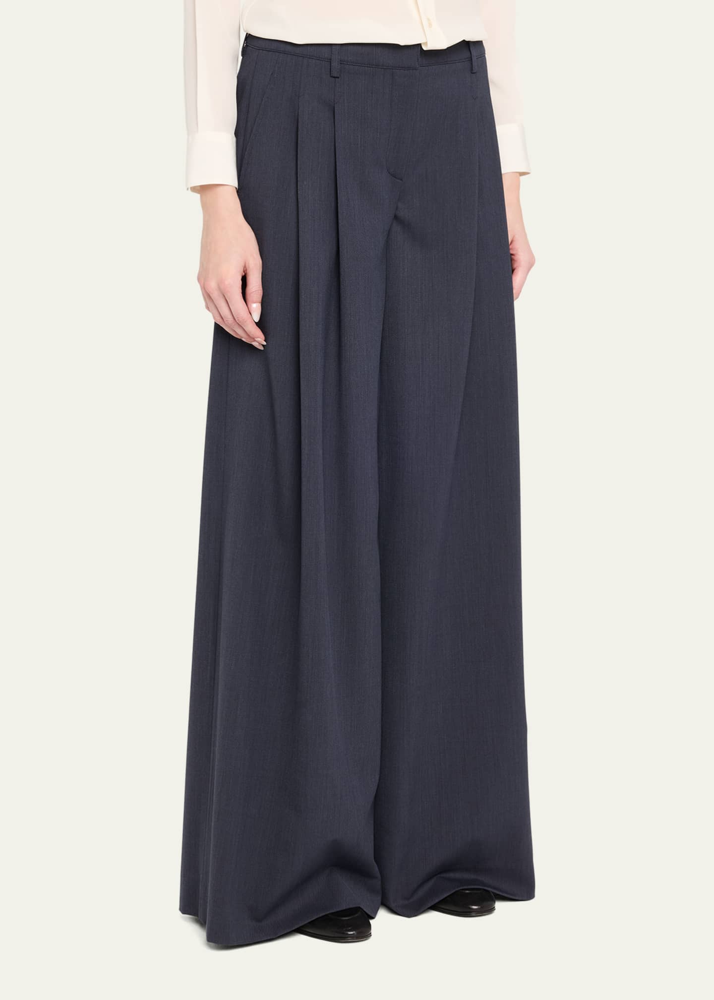 TWP New Didi Wool-Blend Wide-Leg Pants Image 4 of 5