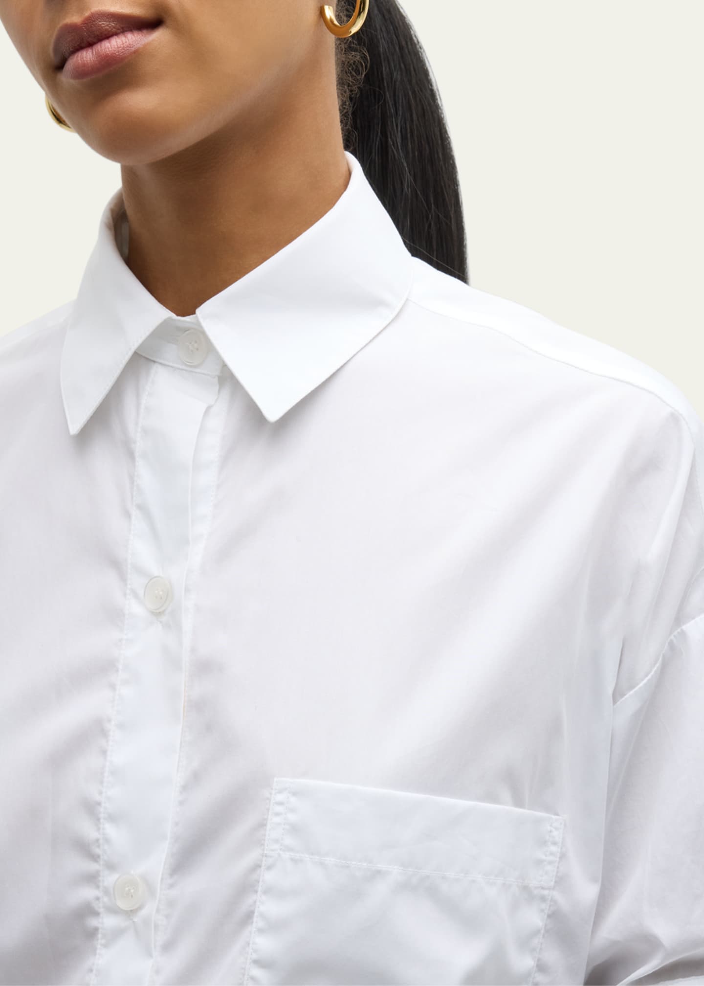 TWP Next Ex Cropped Shirt in Superfine Cotton Image 5 of 5