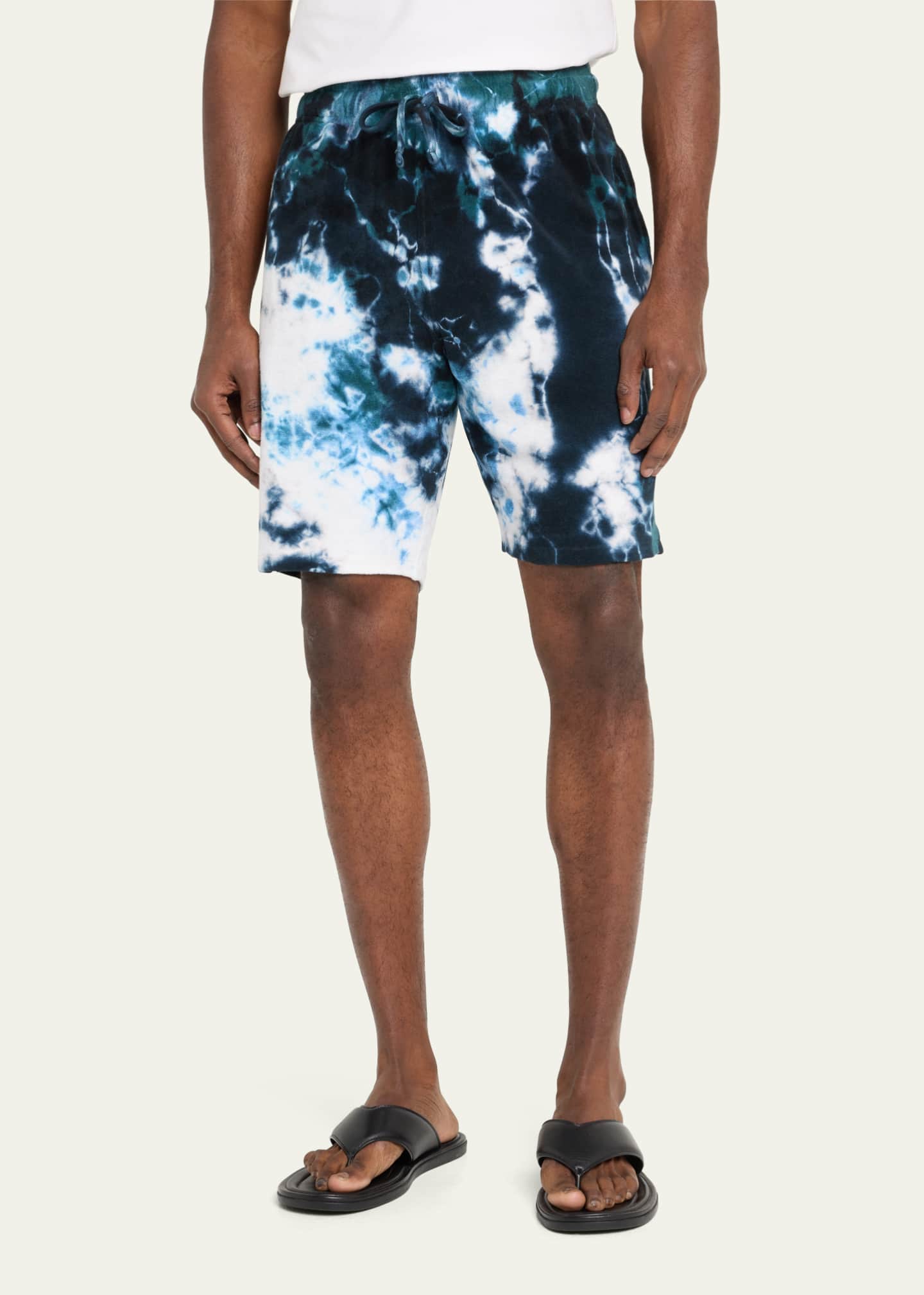 Vilebrequin Men's Terrycloth Ocean Tie-Dye Bermuda Shorts Image 4 of 5