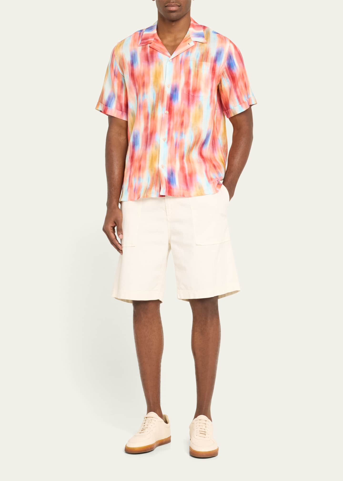 Vilebrequin Men's Ikat-Print Short-Sleeve Shirt Image 2 of 5