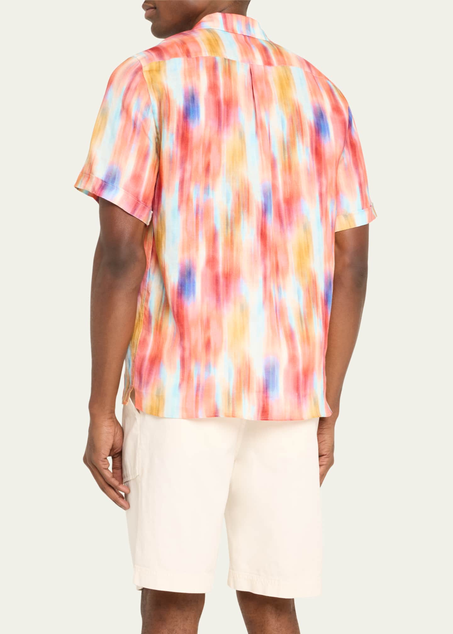 Vilebrequin Men's Ikat-Print Short-Sleeve Shirt Image 3 of 5