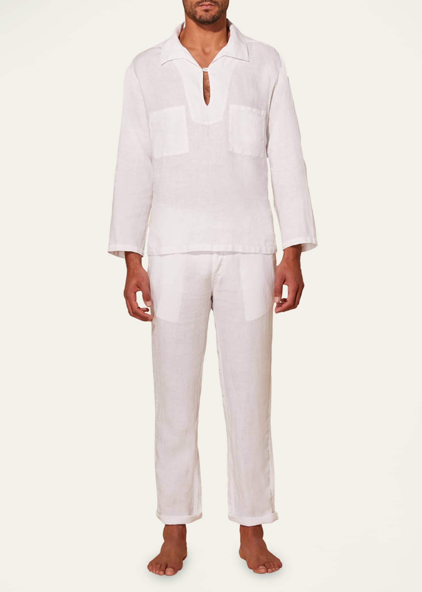 VILEBREQUIN Men Linen Vareuse Solid