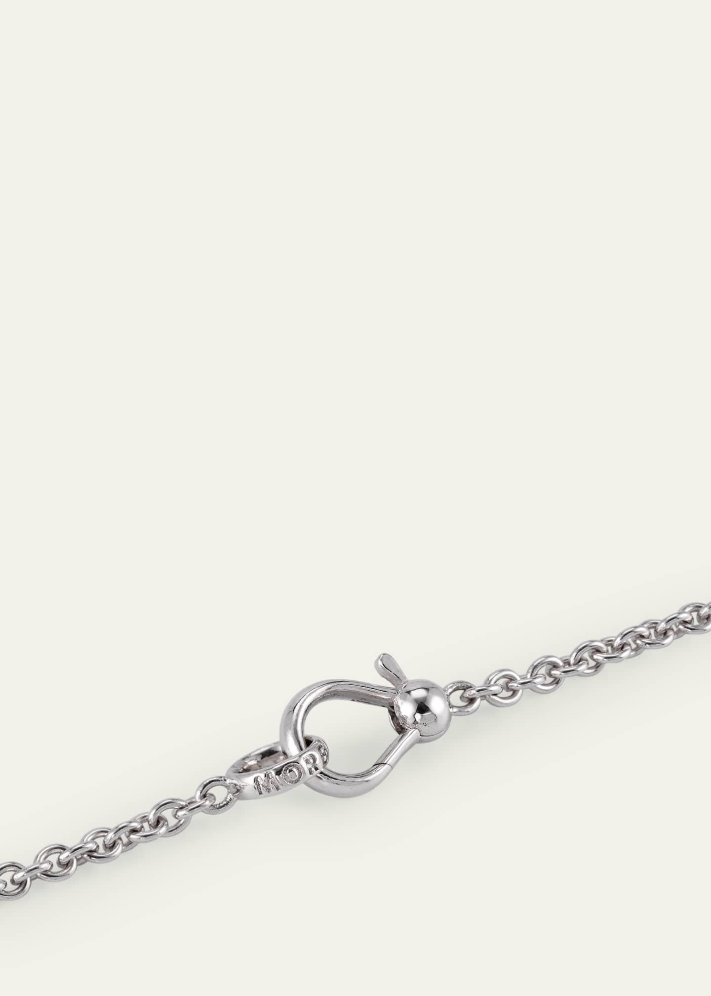 Paul Morelli 18k White Gold Purple Sapphire and Diamond Dahlia Necklace Image 4 of 4