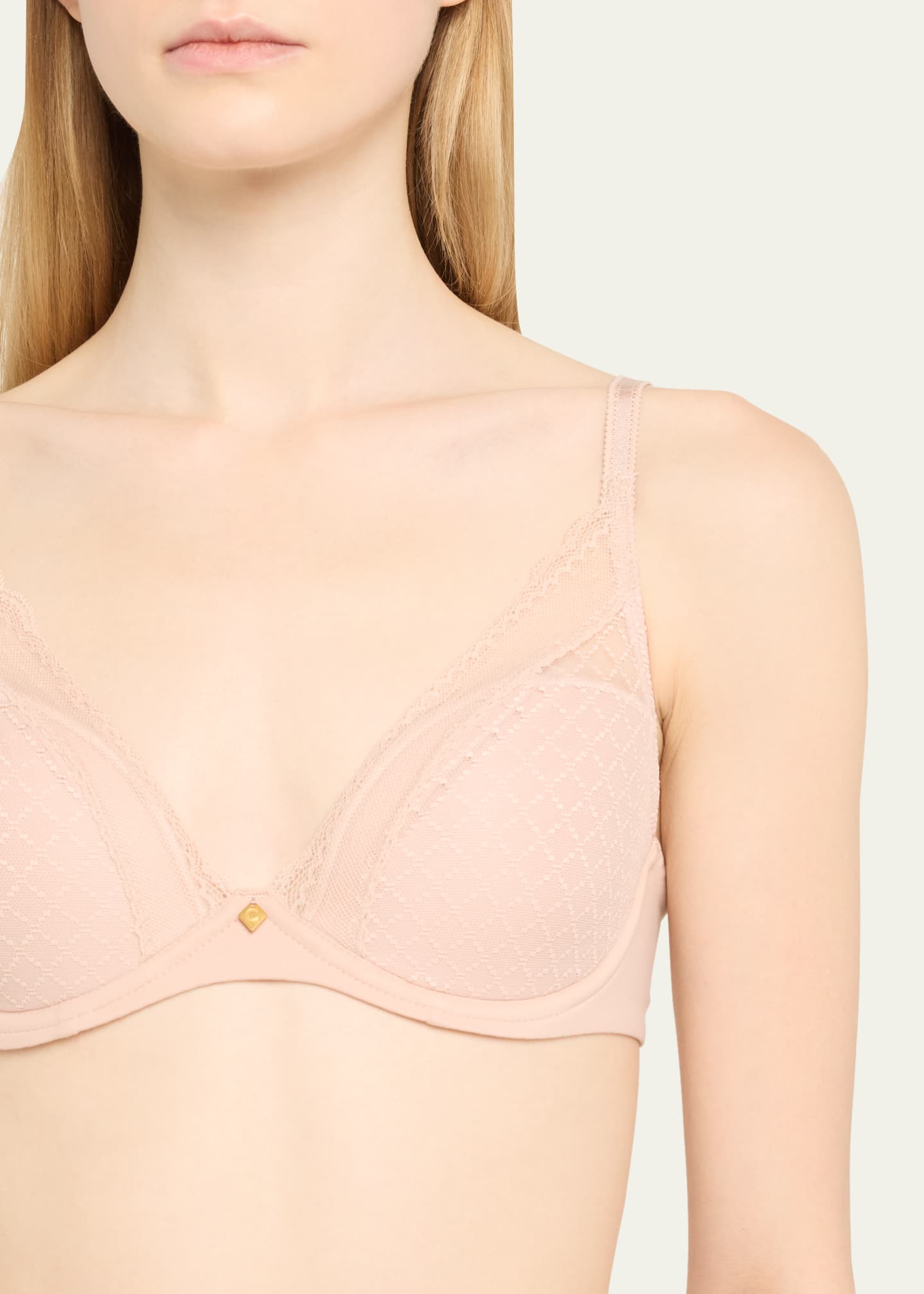 Chantelle Norah Chic Lace Plunge T-Shirt Bra Image 4 of 4