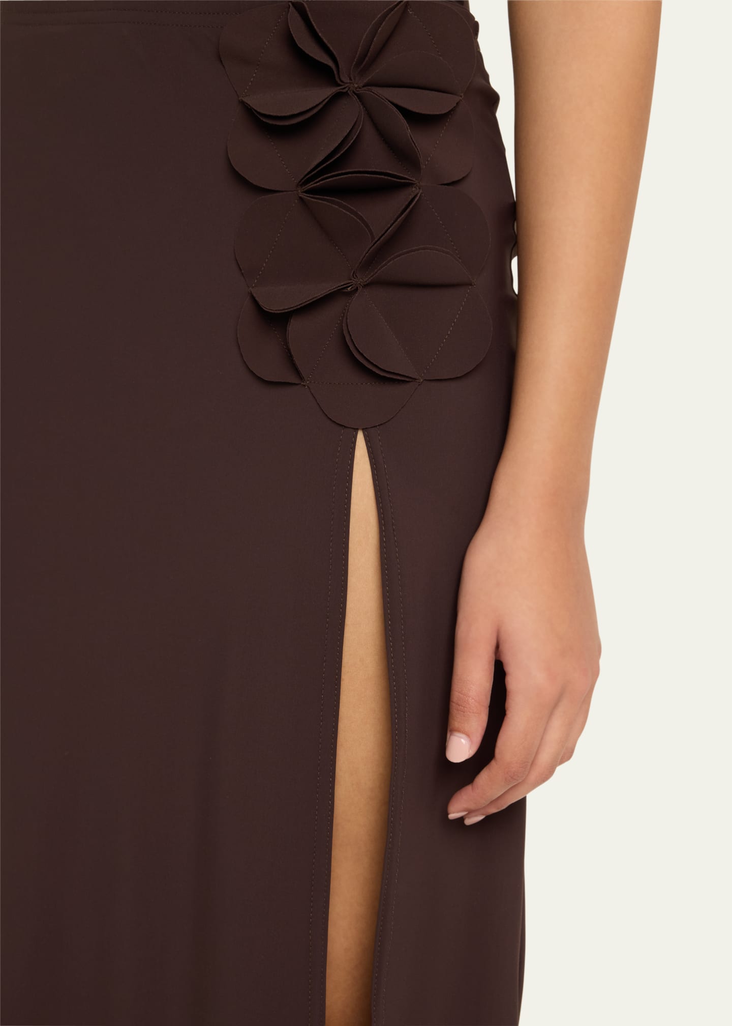 Karla Colletto Tess Straight Rosette Maxi Skirt Image 5 of 5