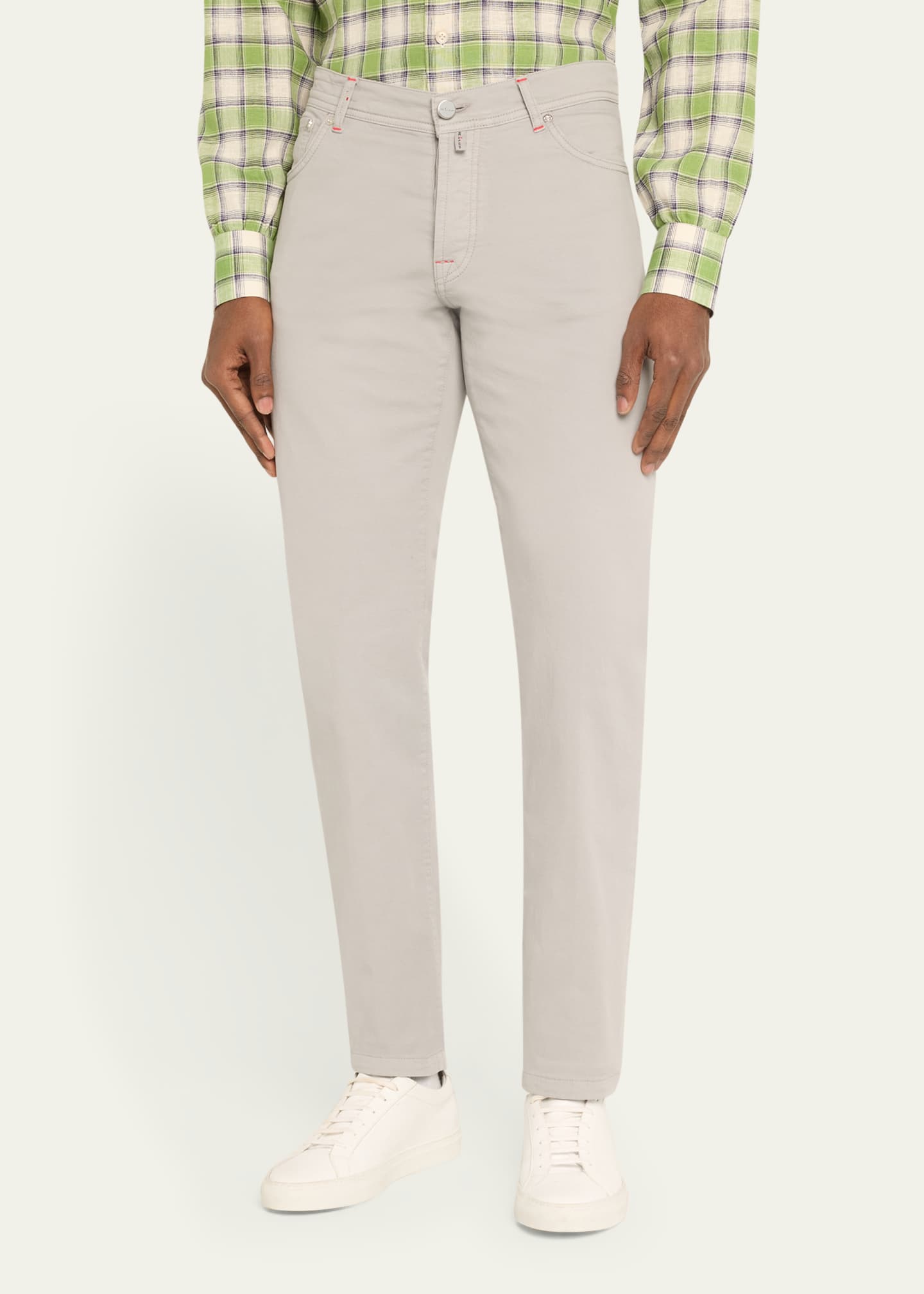 Kiton Men's Slim Fit Cotton-Stretch 5-Pocket Pants Image 4 of 5