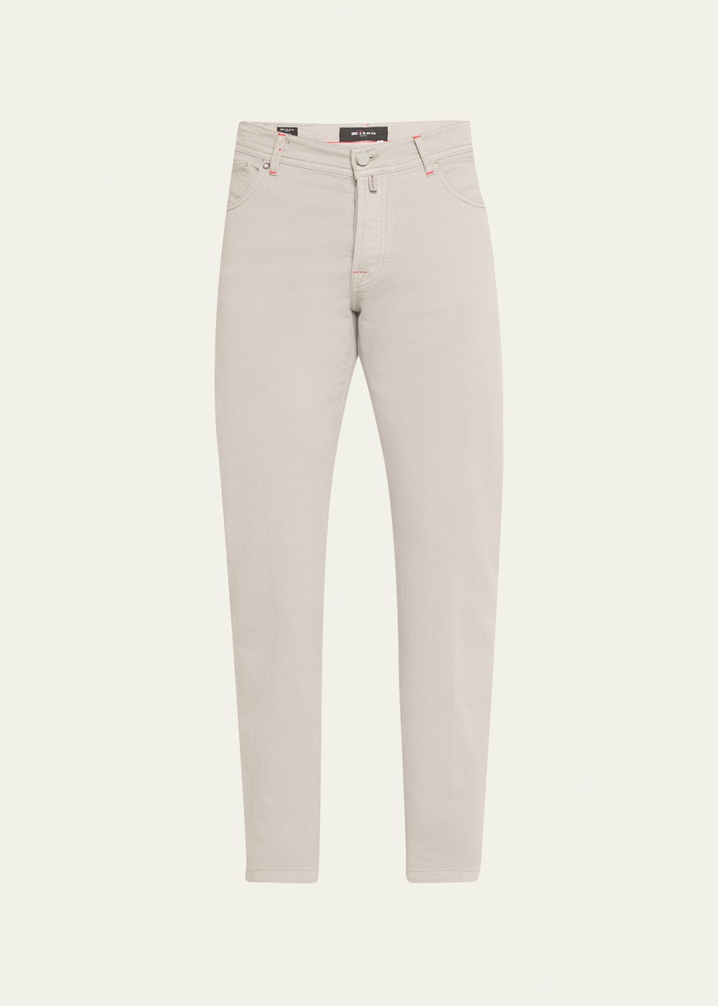 Pantaloni Kiton In Lana Verde Checked, Slim Fit, Taglia 38 – Nuovi Con Etichetta