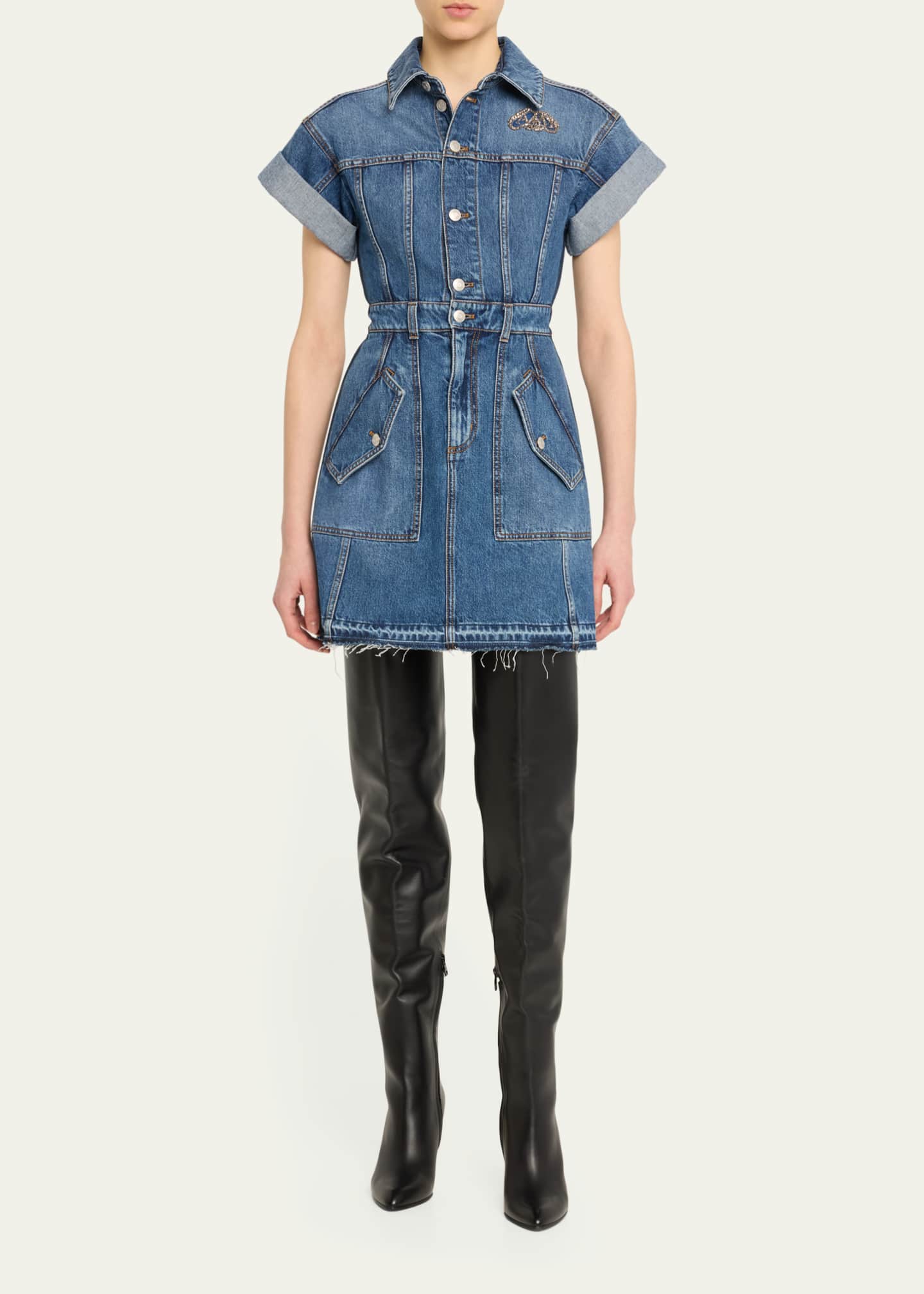 alexander mcqueen knee high boots