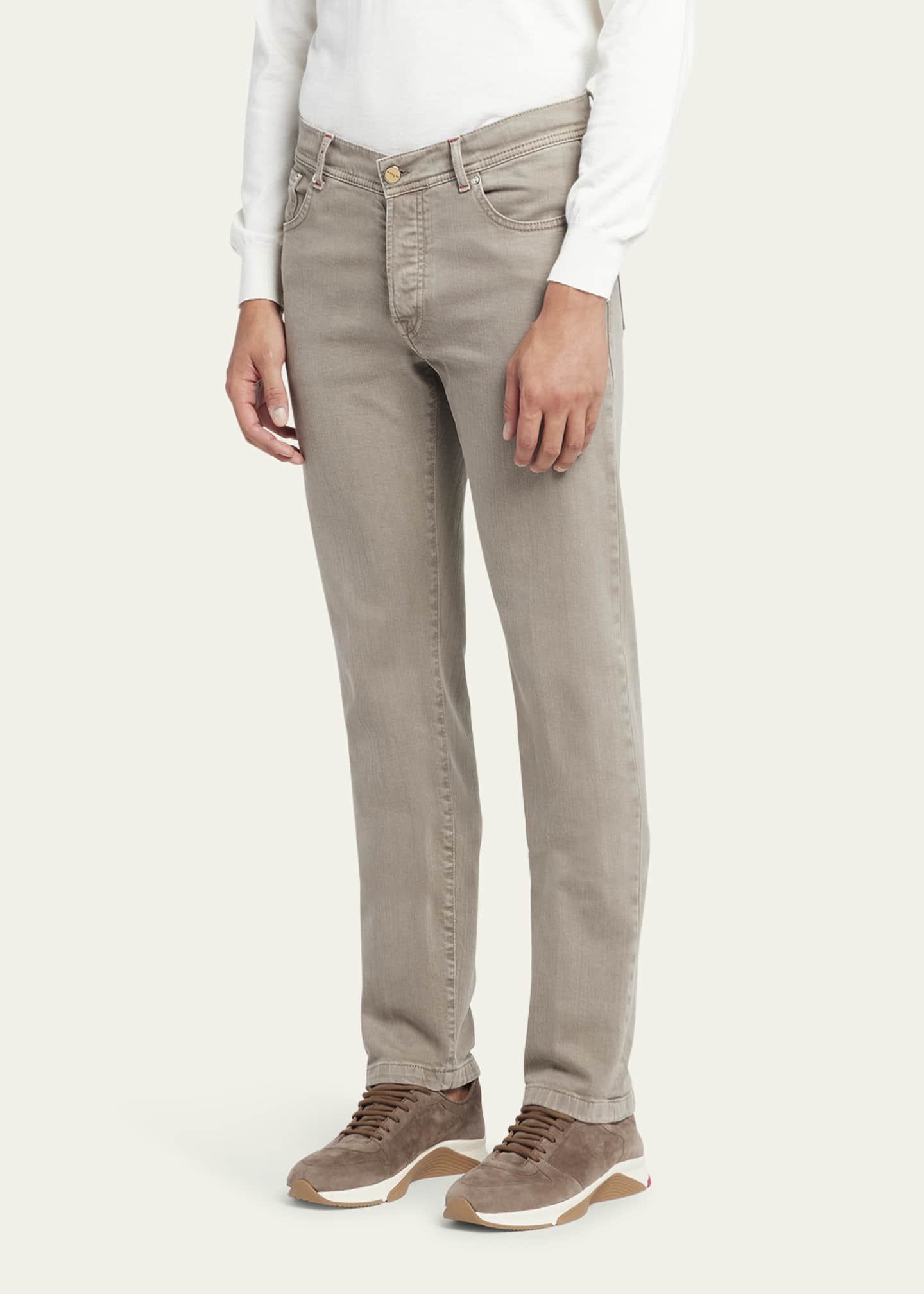 Kiton Men's Slim Fit Denim 5-Pocket Pants Image 4 of 5
