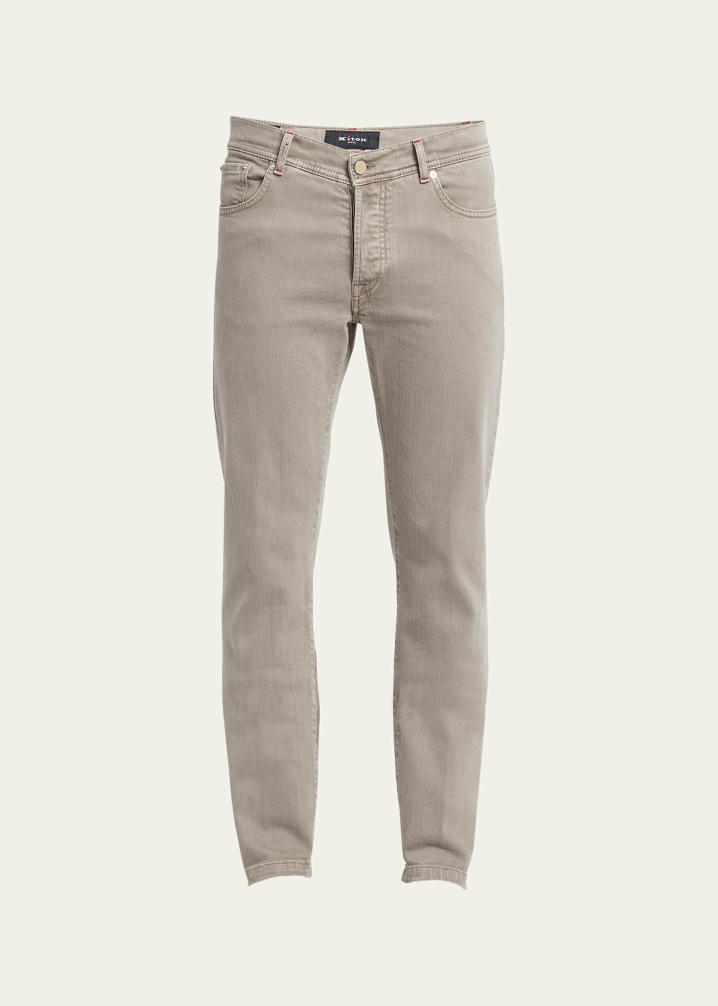 Kiton Men's Slim Fit Denim 5-Pocket Pants Image 1 of 5