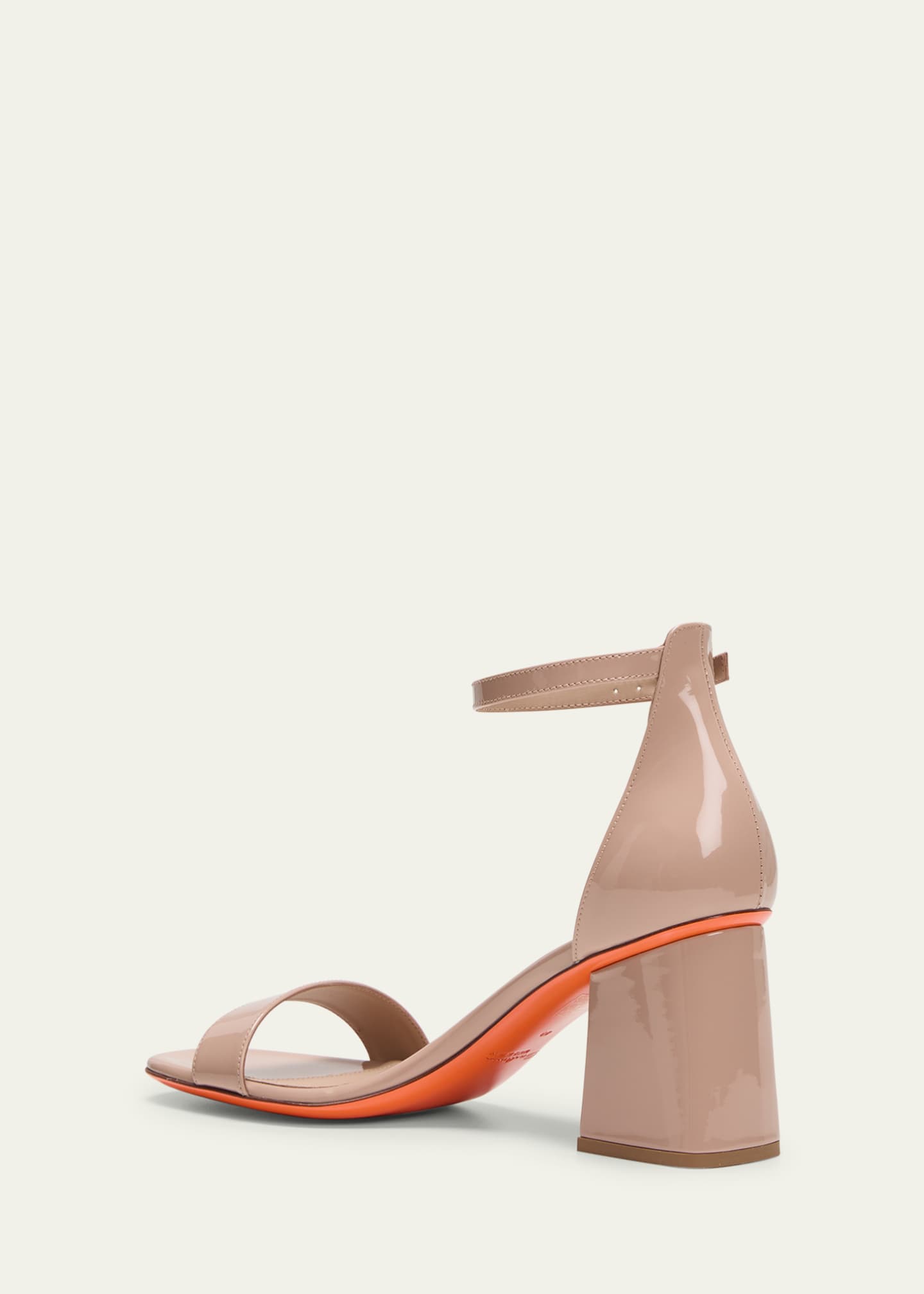 Santoni Calypso Patent Ankle-Strap Sandals Image 4 of 5