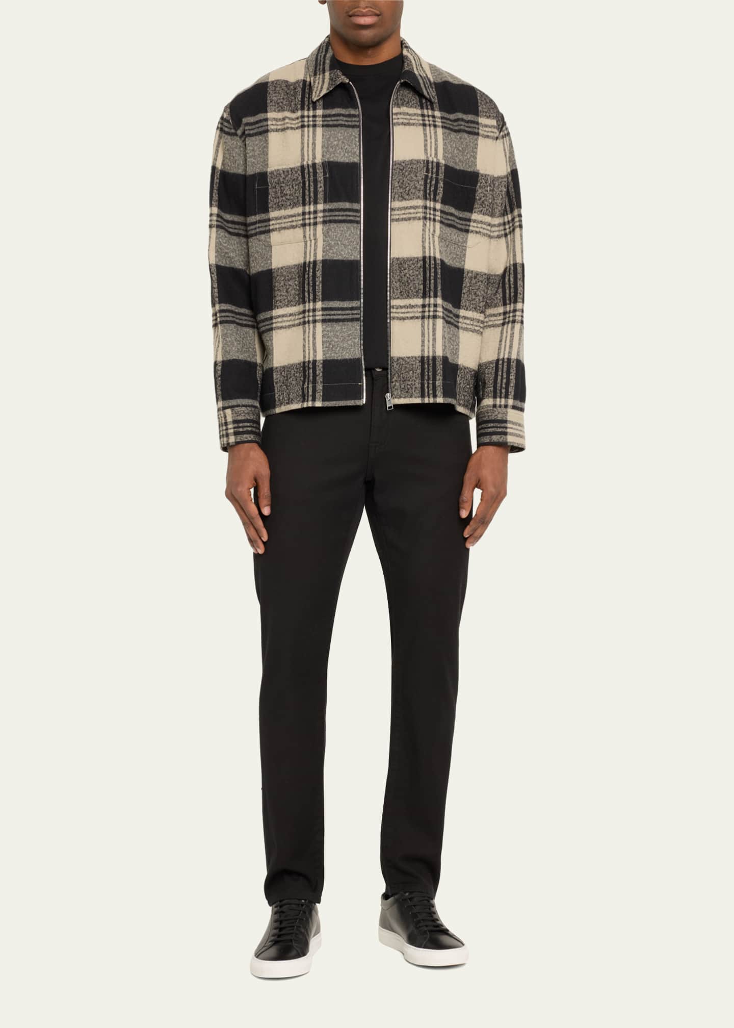 FRAME Men's Plaid Zip Overshirt Image 2 of 5