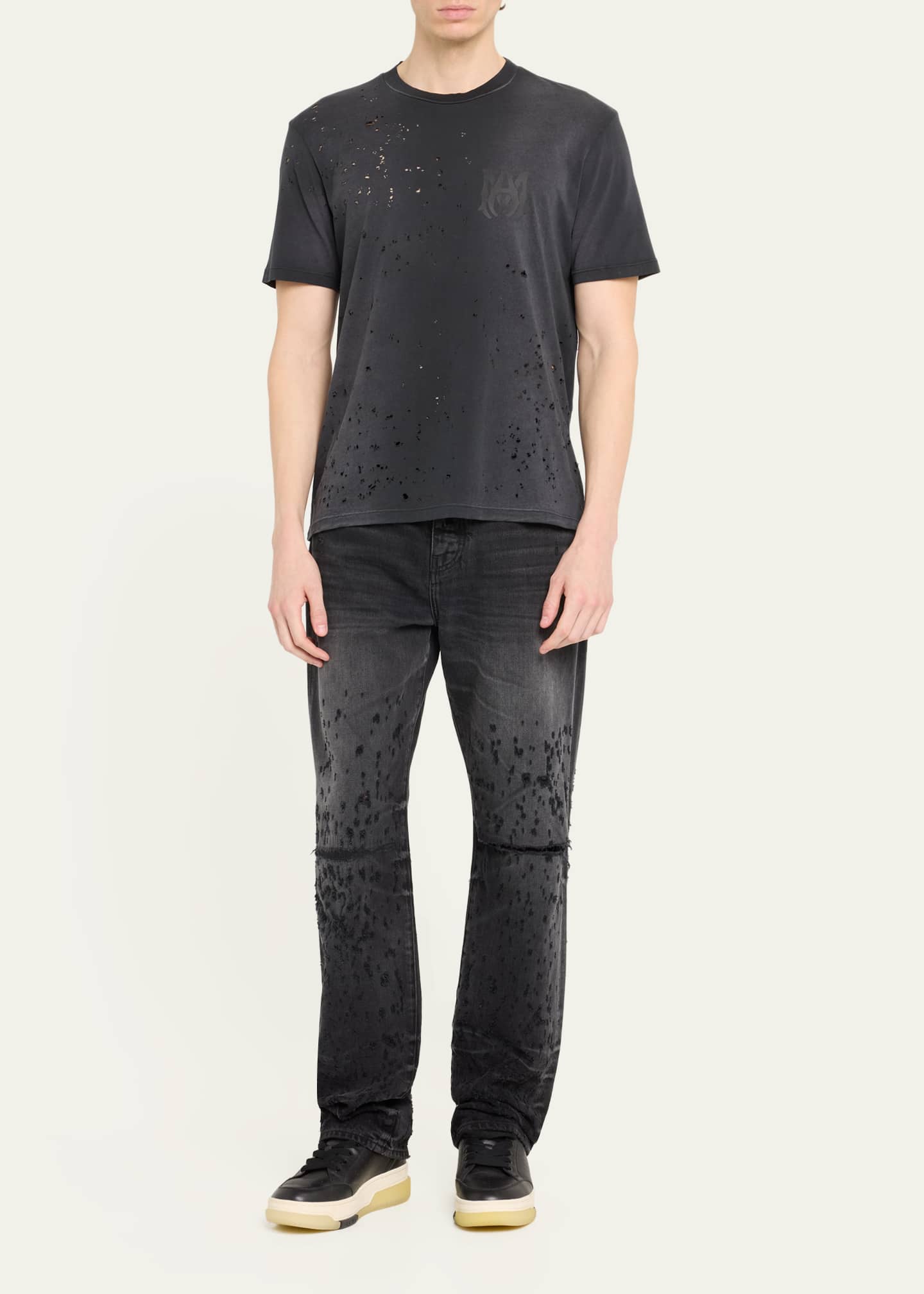 Amiri Men's Faded Jersey Shotgun T-Shirt Image 2 of 5