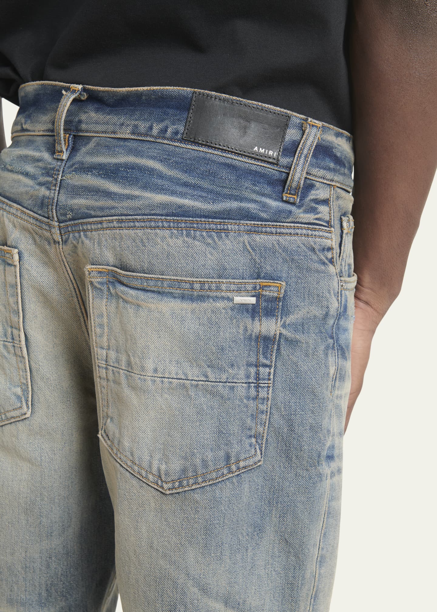 Amiri Men's Faded Straight-Leg Jeans - Bergdorf Goodman