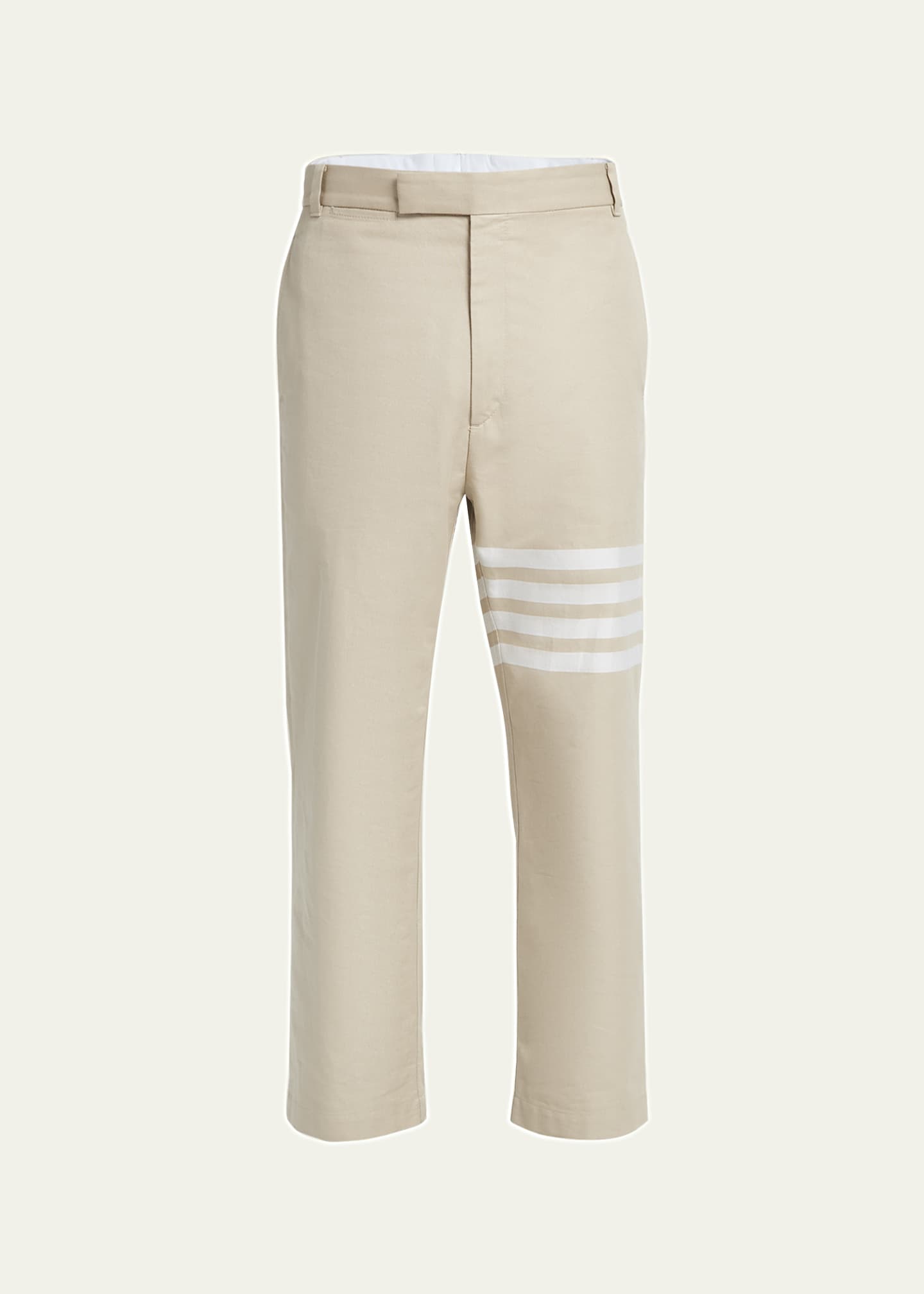 Thom Browne Men's 4-Bar Straight-Leg Chino Pants Image 1 of 5