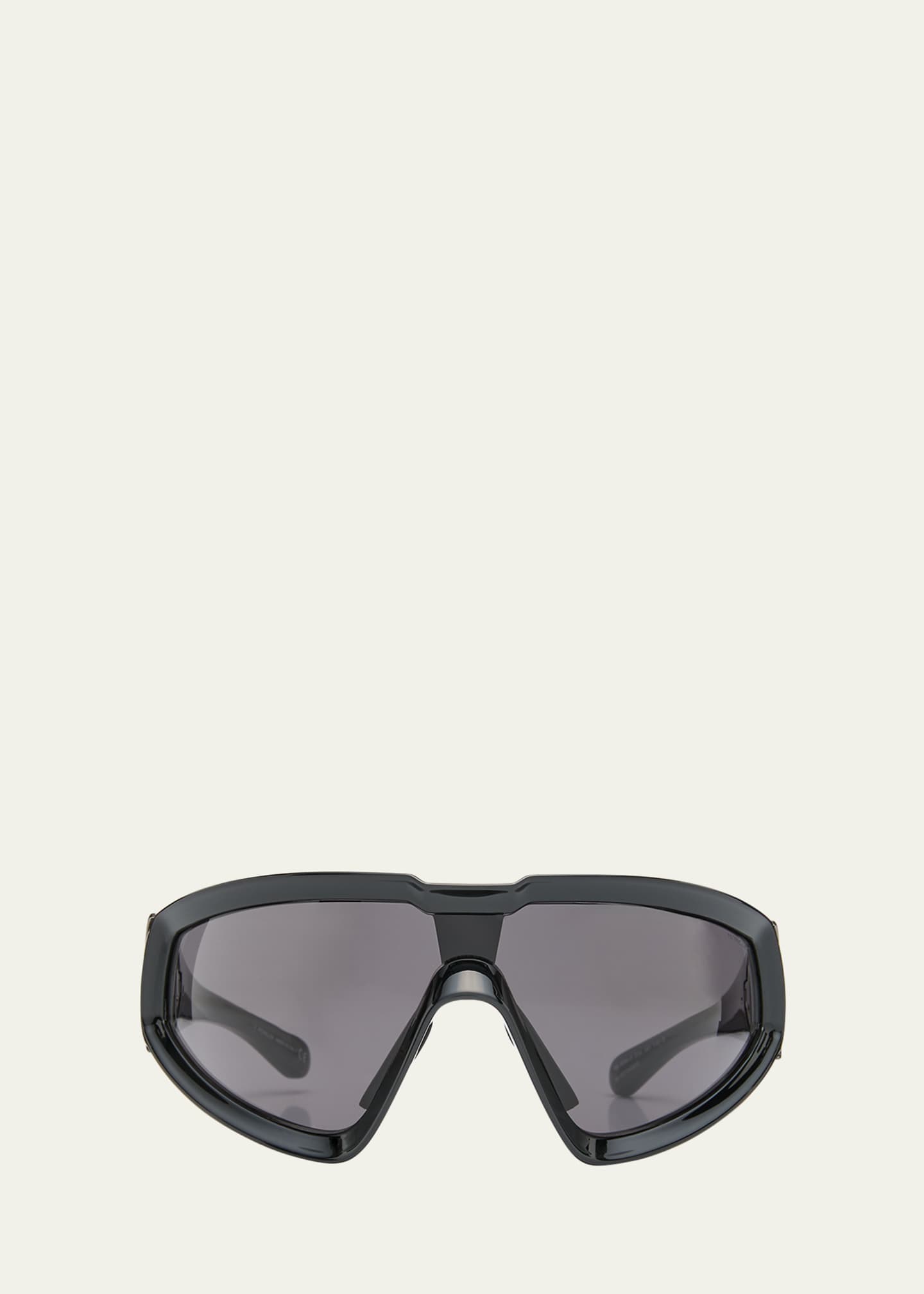 Moncler + Rick Owens Beveled Nylon Wrap Sunglasses - Bergdorf Goodman