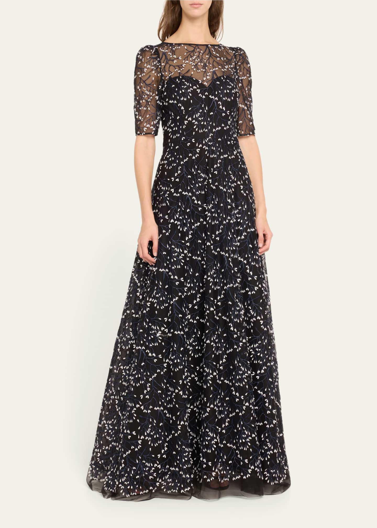 Rickie Freeman for Teri Jon 3D Lace Gown Image 2 of 5