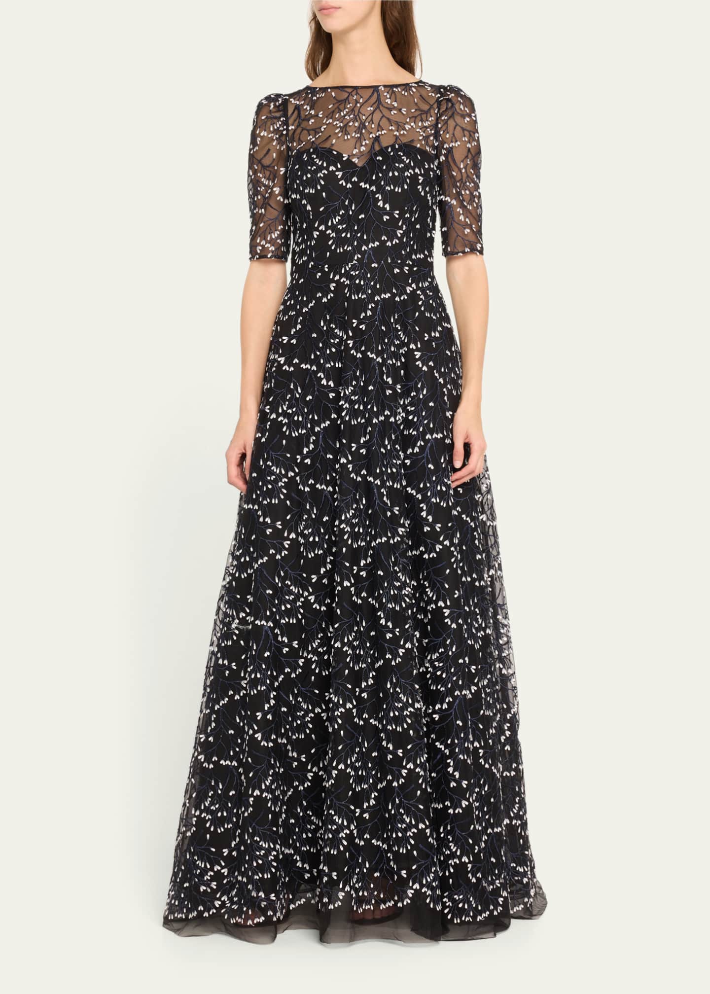Rickie Freeman for Teri Jon 3D Lace Gown Image 4 of 5