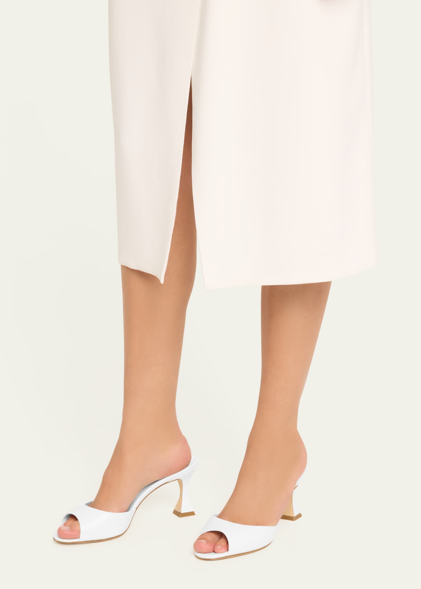 Manolo Blahnik Jadarona Leather Mule Sandals Image 2 of 5
