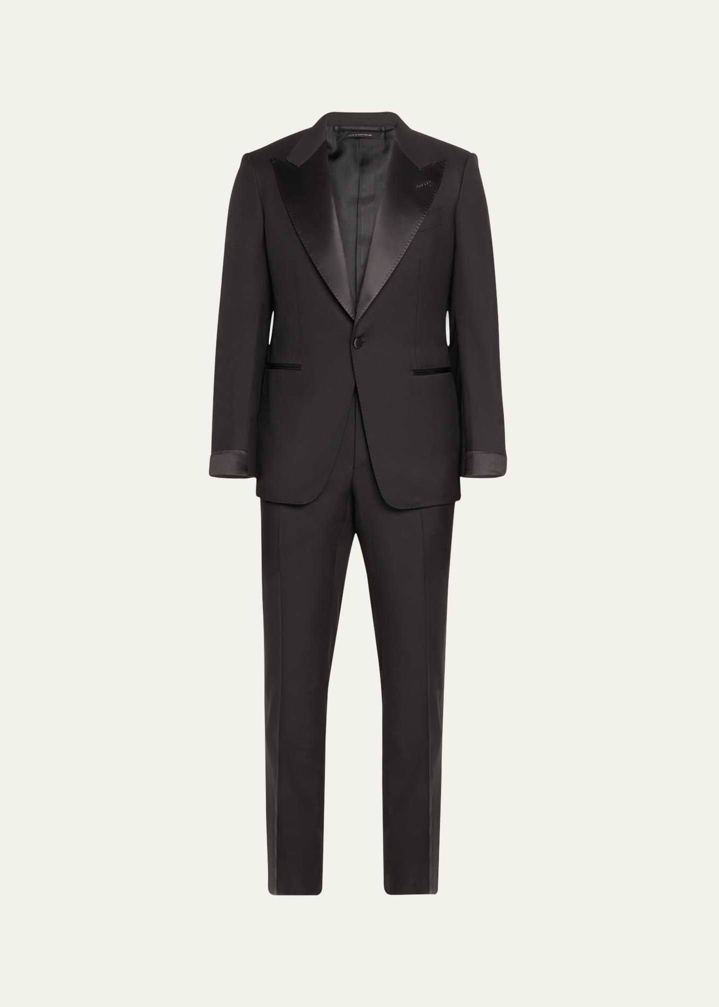 TOM FORD Men's Shelton Twill Peak Tuxedo Image 1 of 5