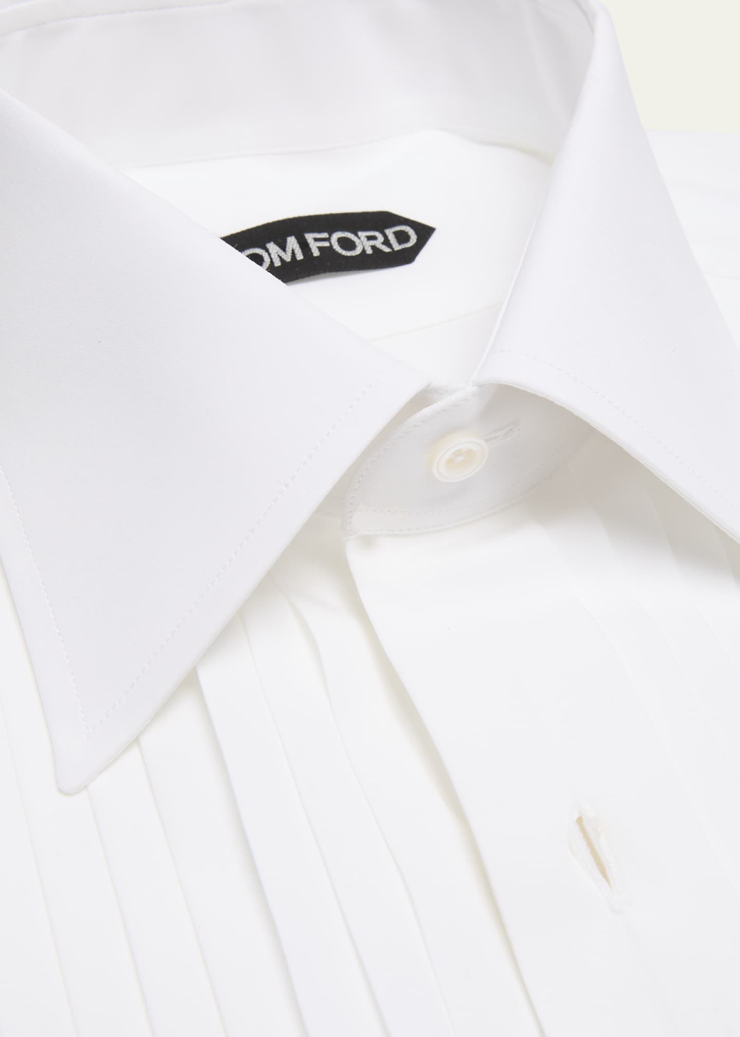 TOM FORD Men's Cotton Plisse Dress Shirt Image 2 of 2