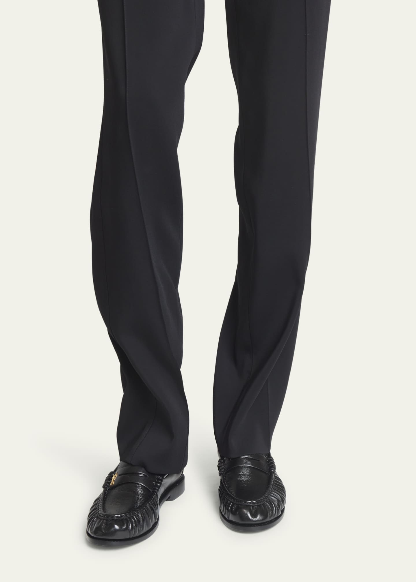 Saint Laurent Le Leather YSL Penny Loafers Image 2 of 5