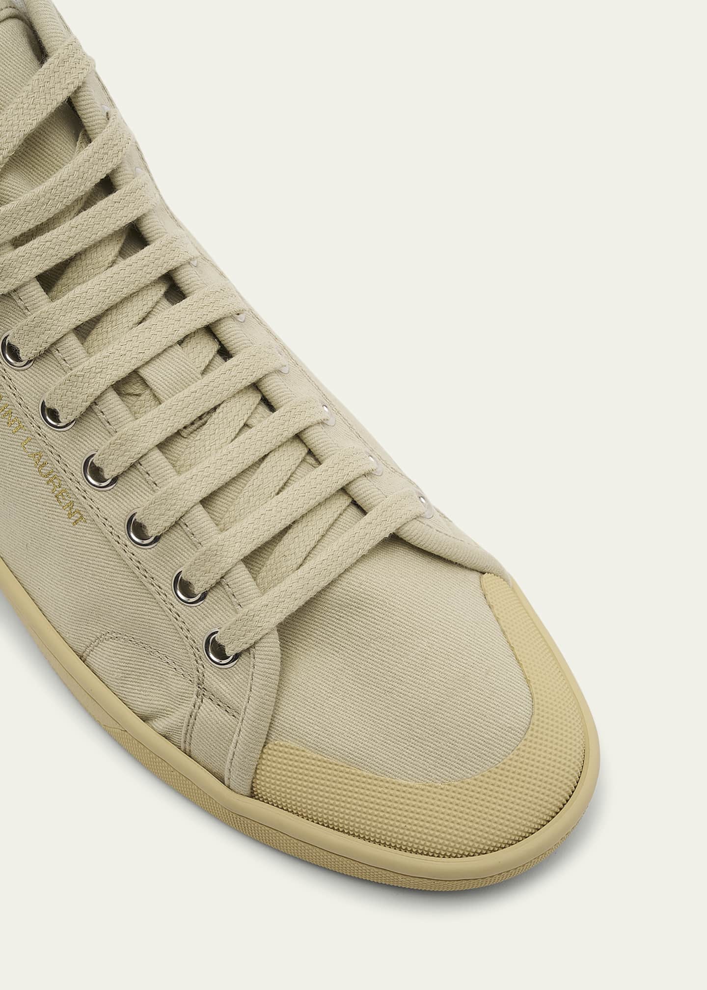 Saint Laurent Nylon Mid-Top Court Sneakers Image 5 of 5