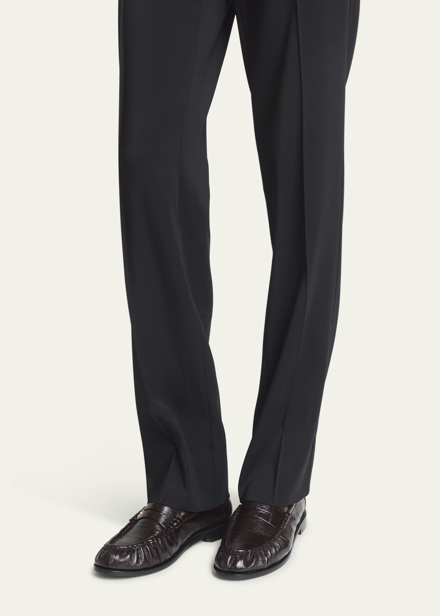 Saint Laurent Le Leather YSL Penny Loafers Image 2 of 5