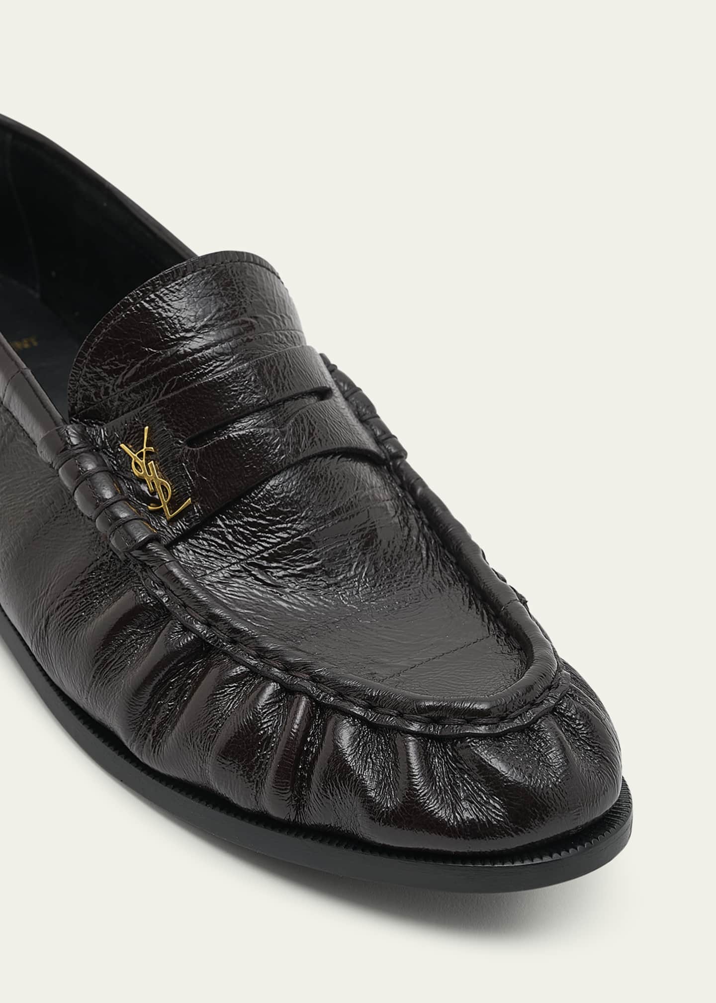 Saint Laurent Le Leather YSL Penny Loafers Image 5 of 5