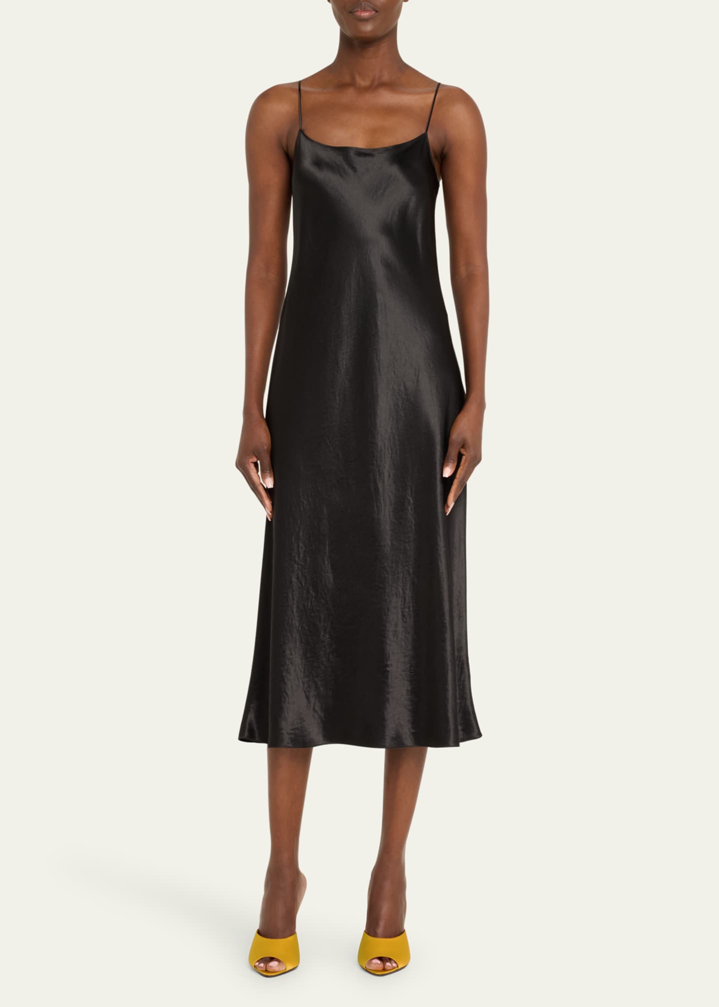 Saint Laurent Suite Satin Block-Heel Mules Image 3 of 5
