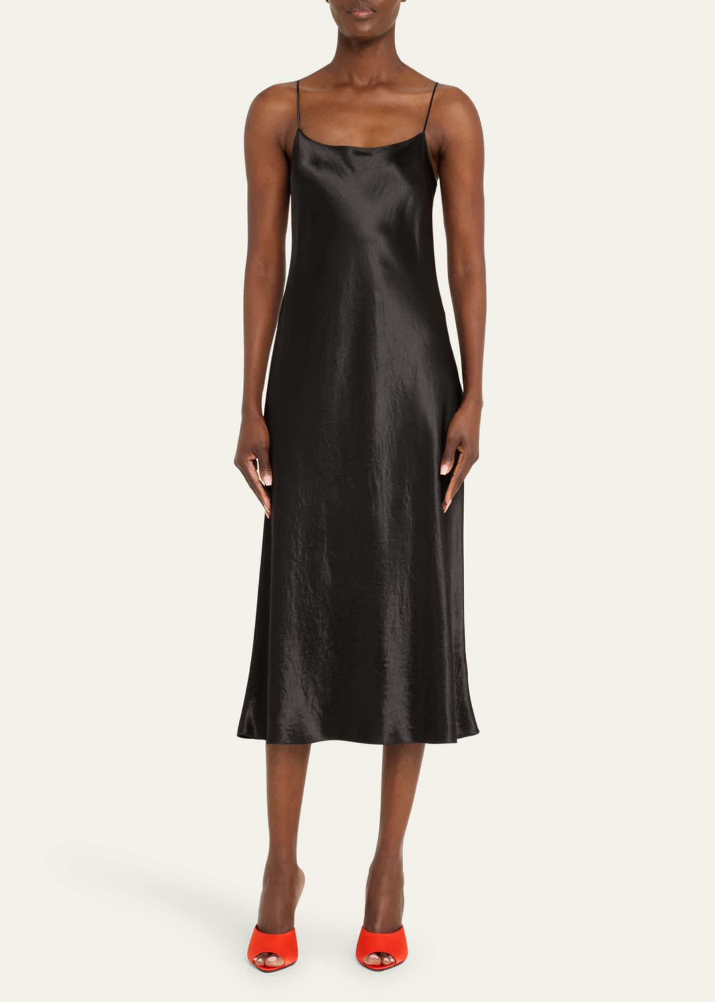 Saint Laurent Suite Satin Block-Heel Mules Image 3 of 5