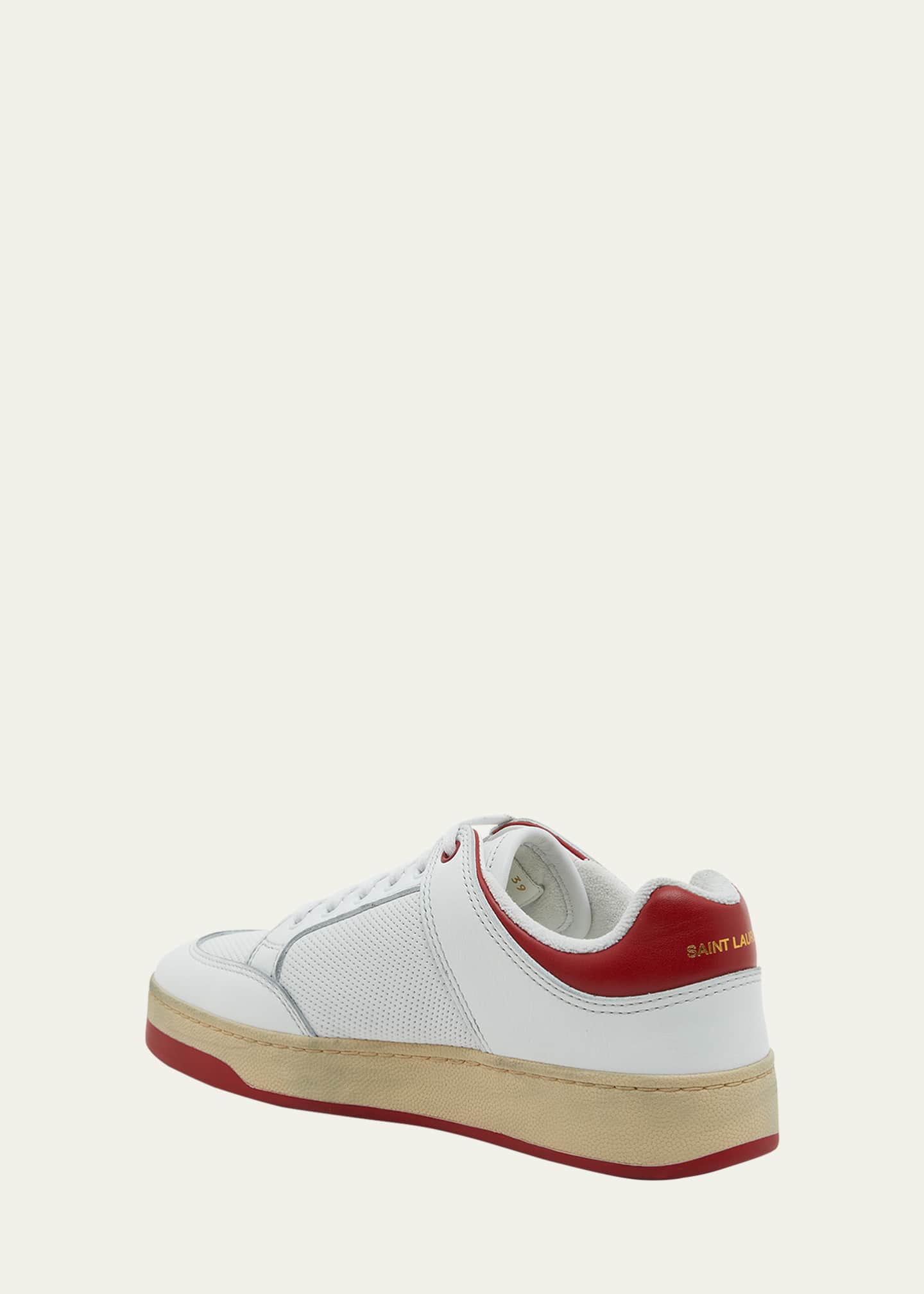 Saint Laurent Bump Bicolor Leather Low-Top Sneakers Image 4 of 5